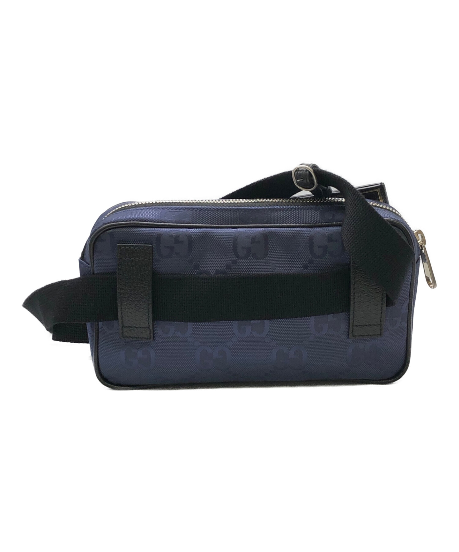 中古・古着通販】GUCCI (グッチ) ボディーバッグ ネイビー×ブラック