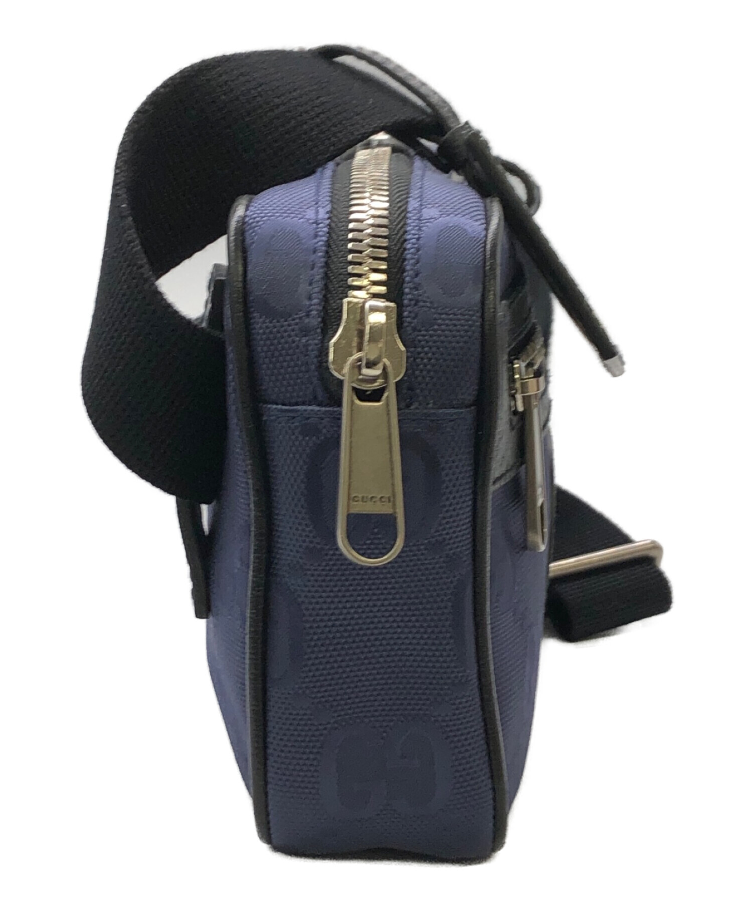 中古・古着通販】GUCCI (グッチ) ボディーバッグ ネイビー×ブラック