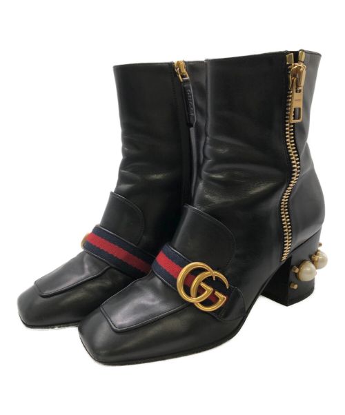 中古・古着通販】GUCCI (グッチ) ビジューパールブーツ ブラック サイズ:23.5cm｜ブランド・古着通販 トレファク公式【TREFAC  FASHION】スマホサイト