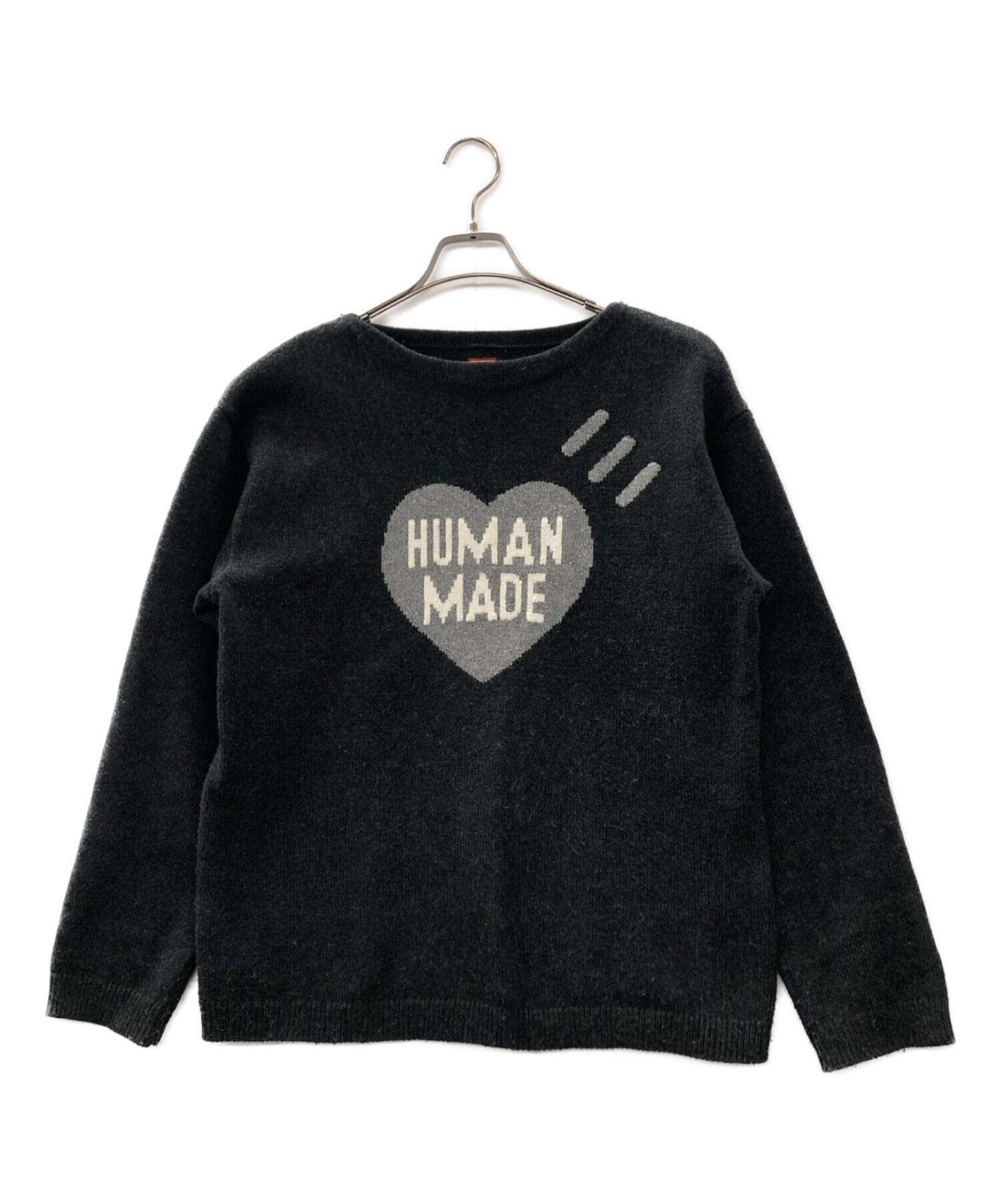 HUMAN MADE (ヒューマンメイド) Heart Knit Sweater グレー サイズ:L