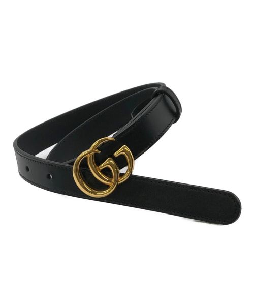 中古・古着通販】GUCCI (グッチ) ダブルGバックル ベルト ブラック