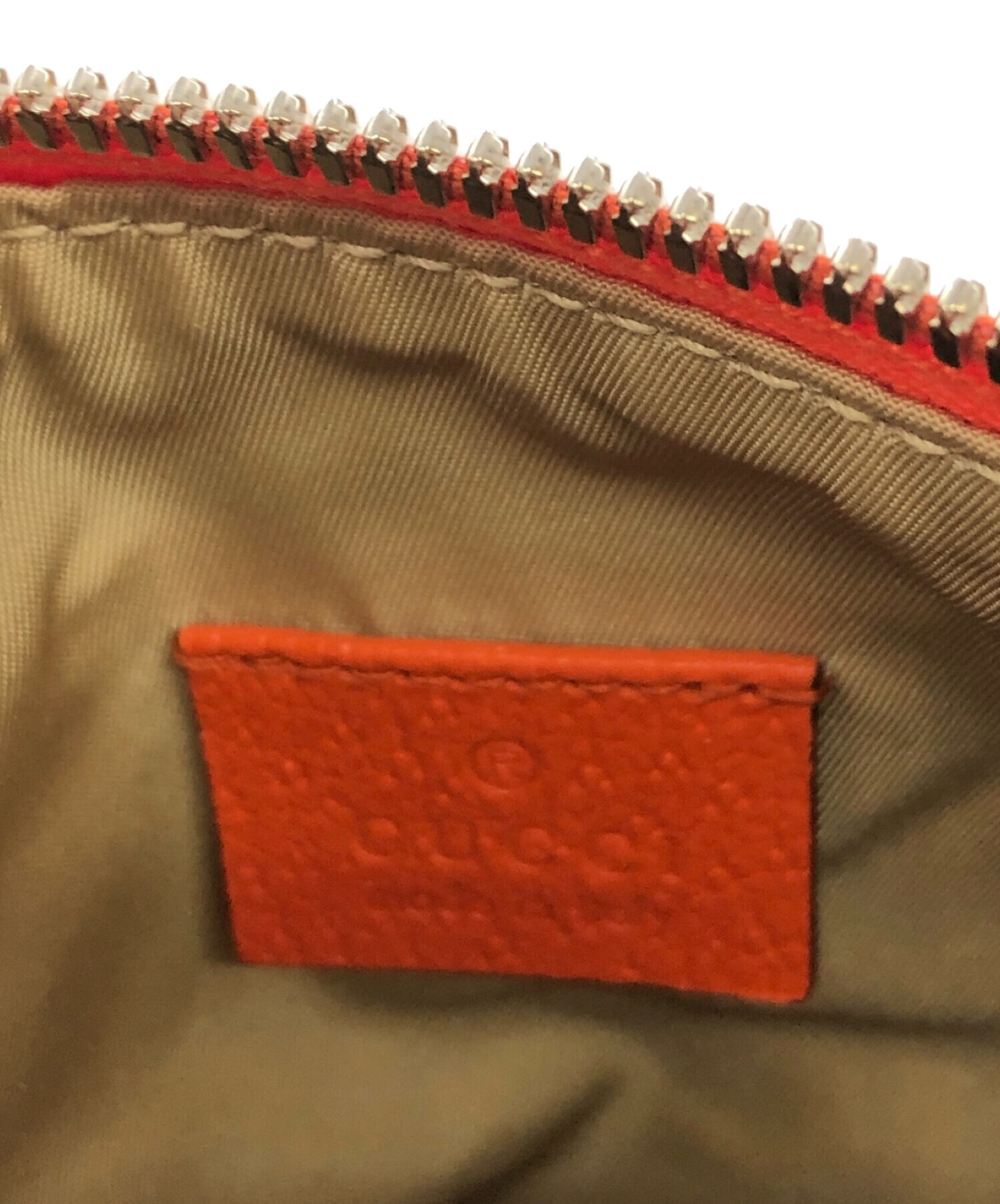 GUCCI (グッチ) THE NORTH FACE (ザ ノース フェイス) ボディーバッグ ベージュ×オレンジ