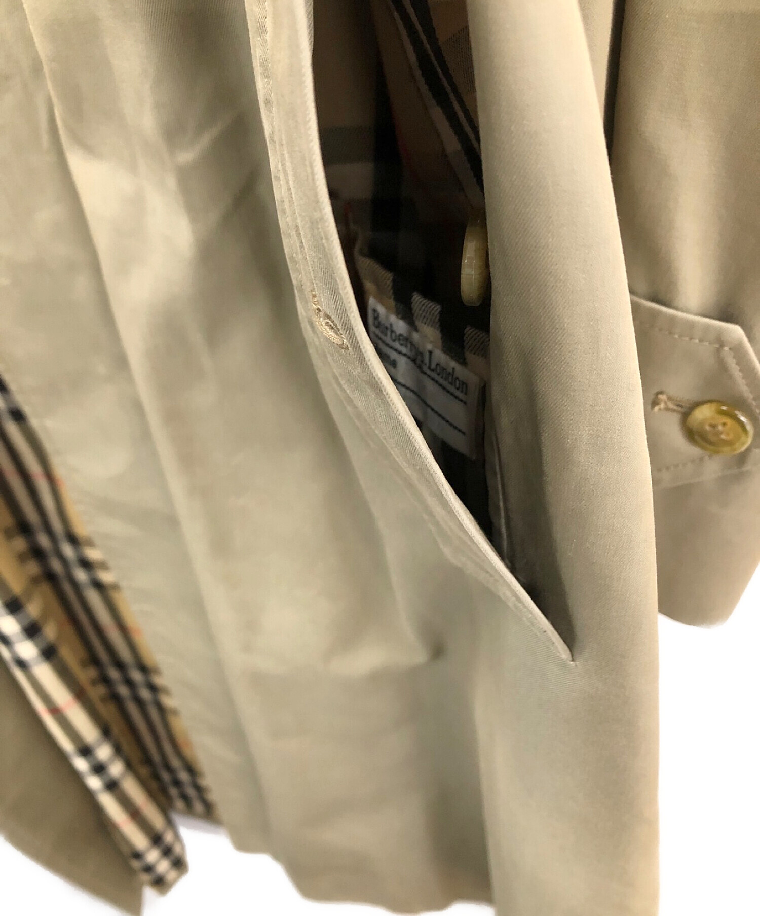 中古・古着通販】BURBERRY (バーバリー) ステンカラーコート ベージュ