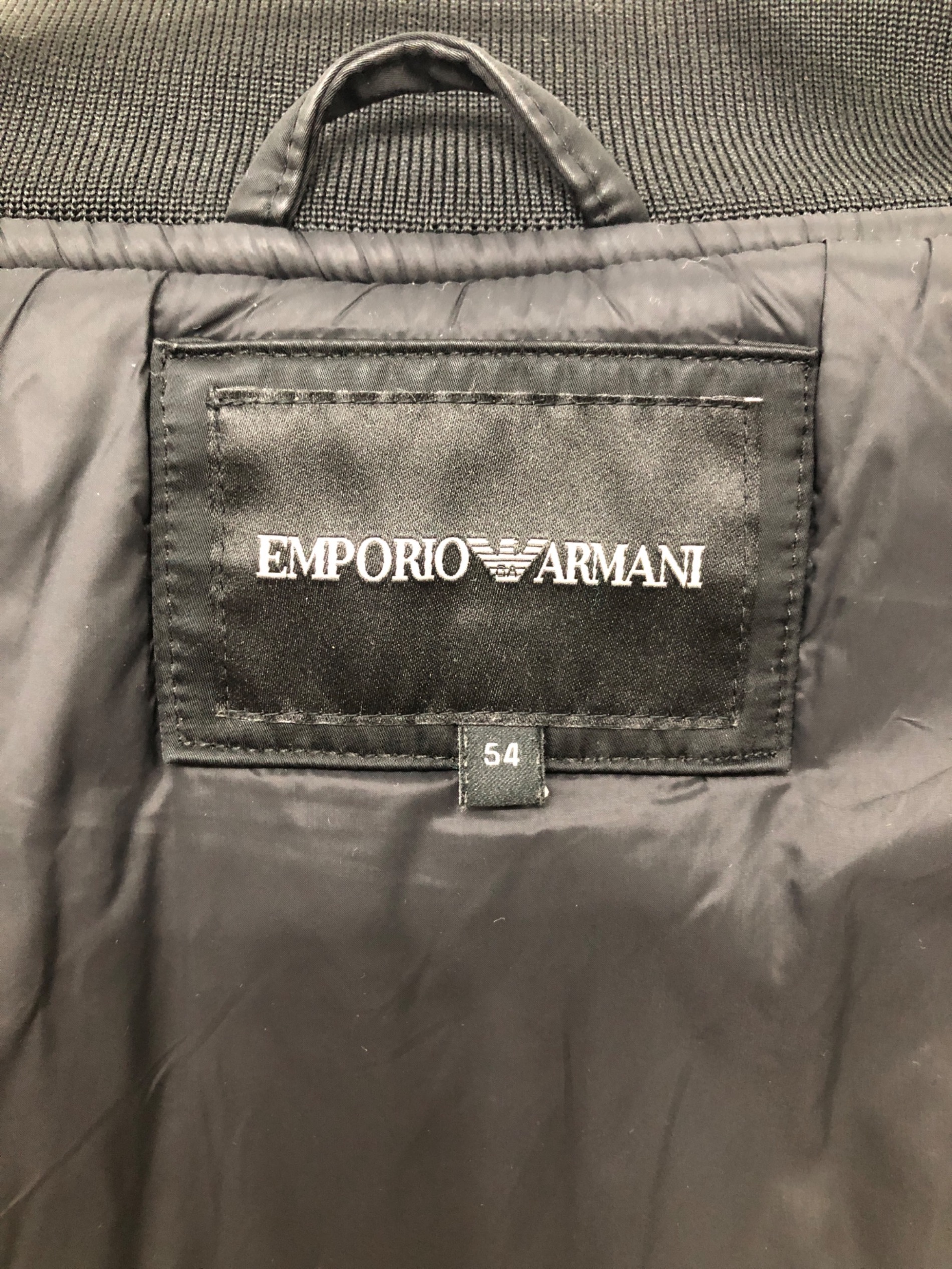 EMPORIO ARMANI (エンポリオアルマーニ) MA-1ジャケット ブラック サイズ:54（L-XL）