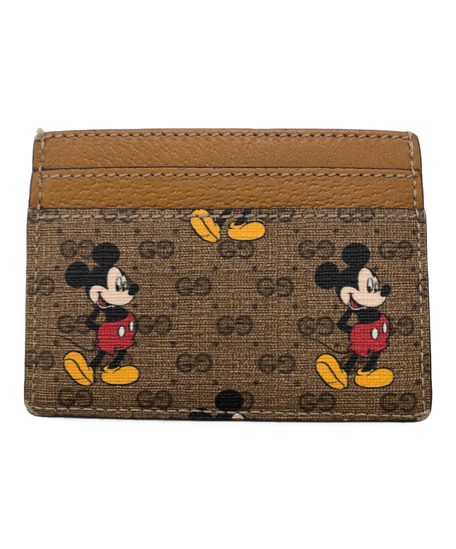 GUCCI (グッチ) DISNEY (ディズニー) カードケース ブラウン