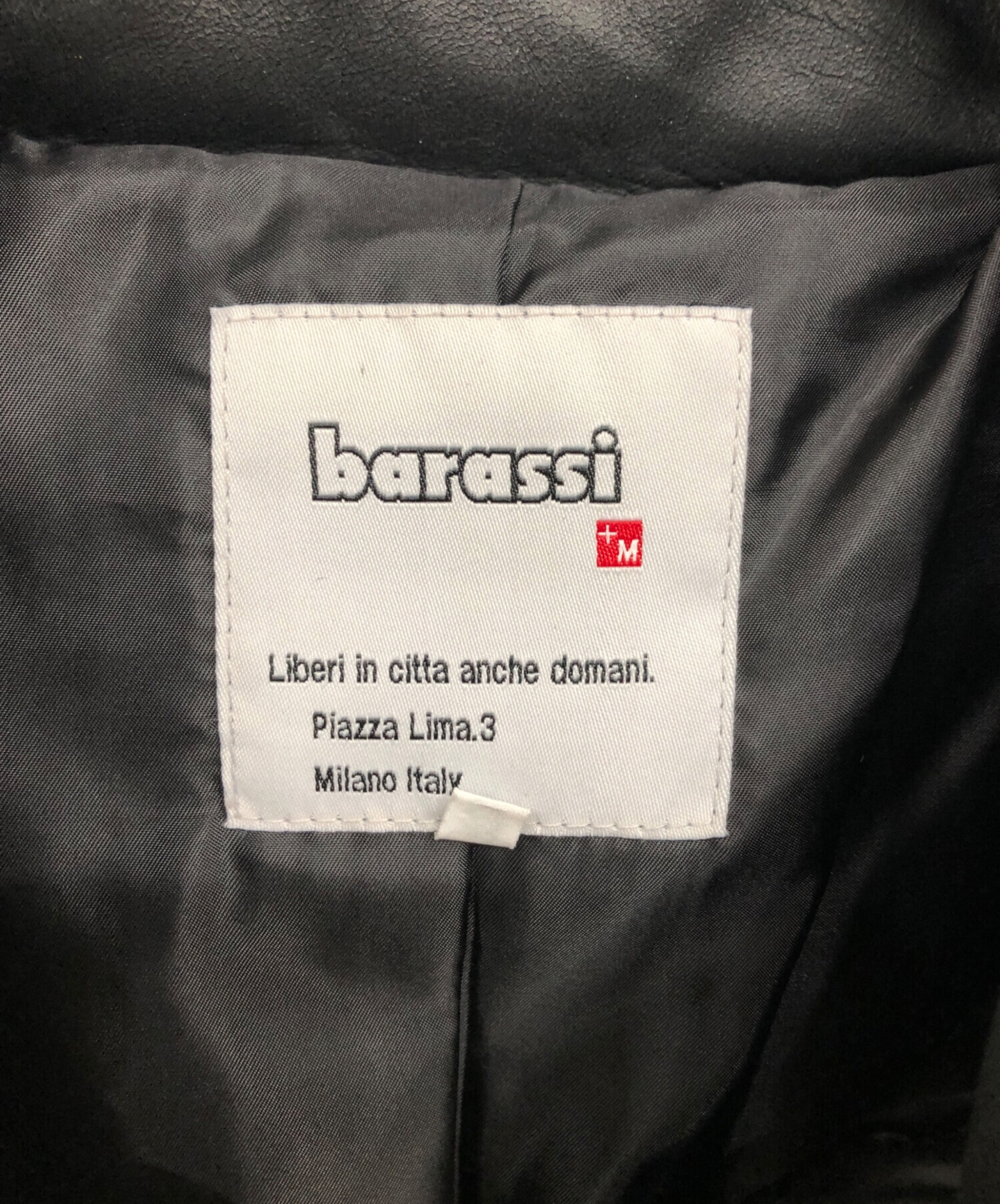 中古・古着通販】Barassi (バラシ) ラムレザーダウンジャケット ブラック サイズ:50｜ブランド・古着通販 トレファク公式【TREFAC  FASHION】スマホサイト