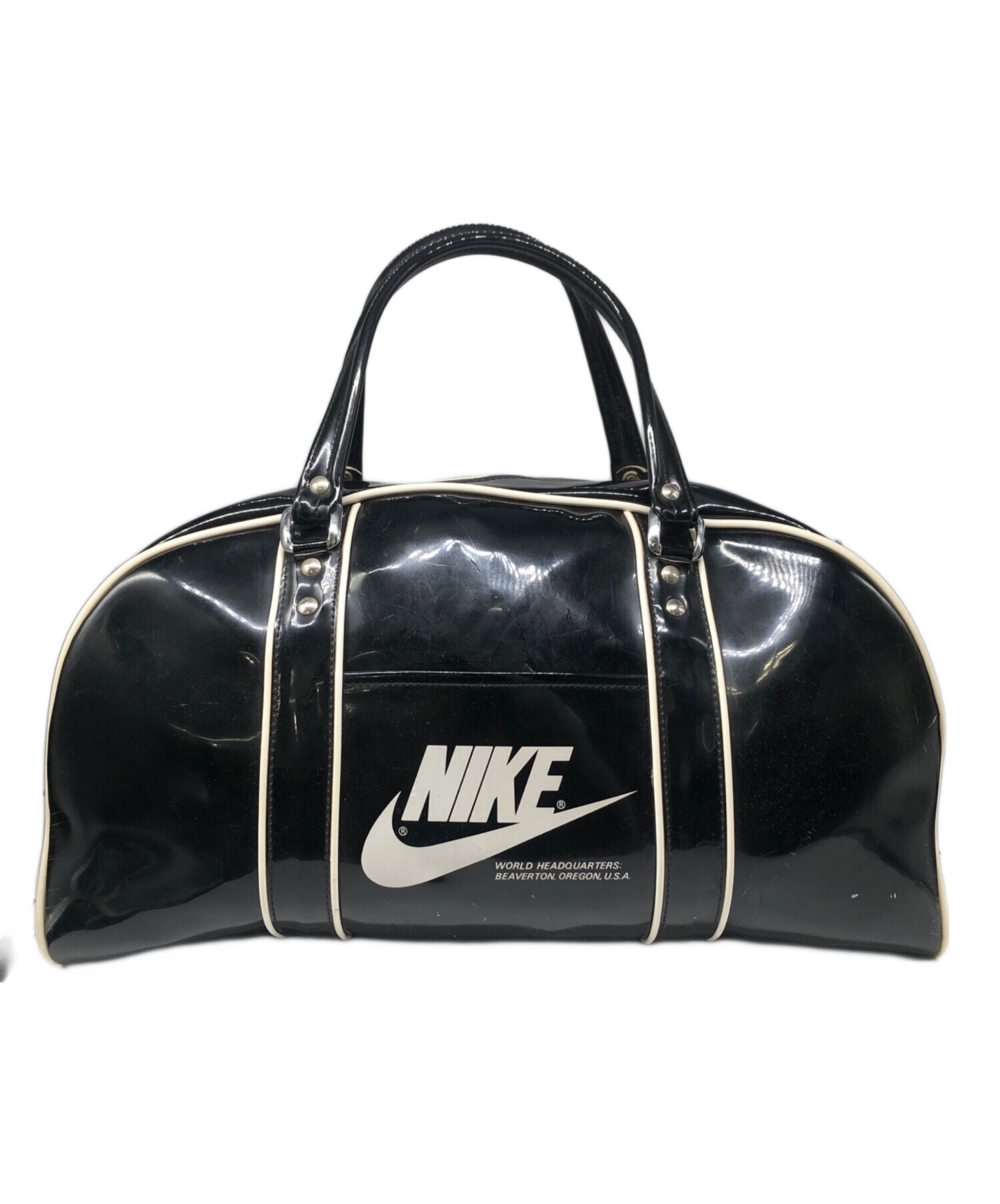 中古・古着通販】NIKE (ナイキ) OLD NIKEエナメルボストンバッグ ブラック｜ブランド・古着通販 トレファク公式【TREFAC  FASHION】スマホサイト