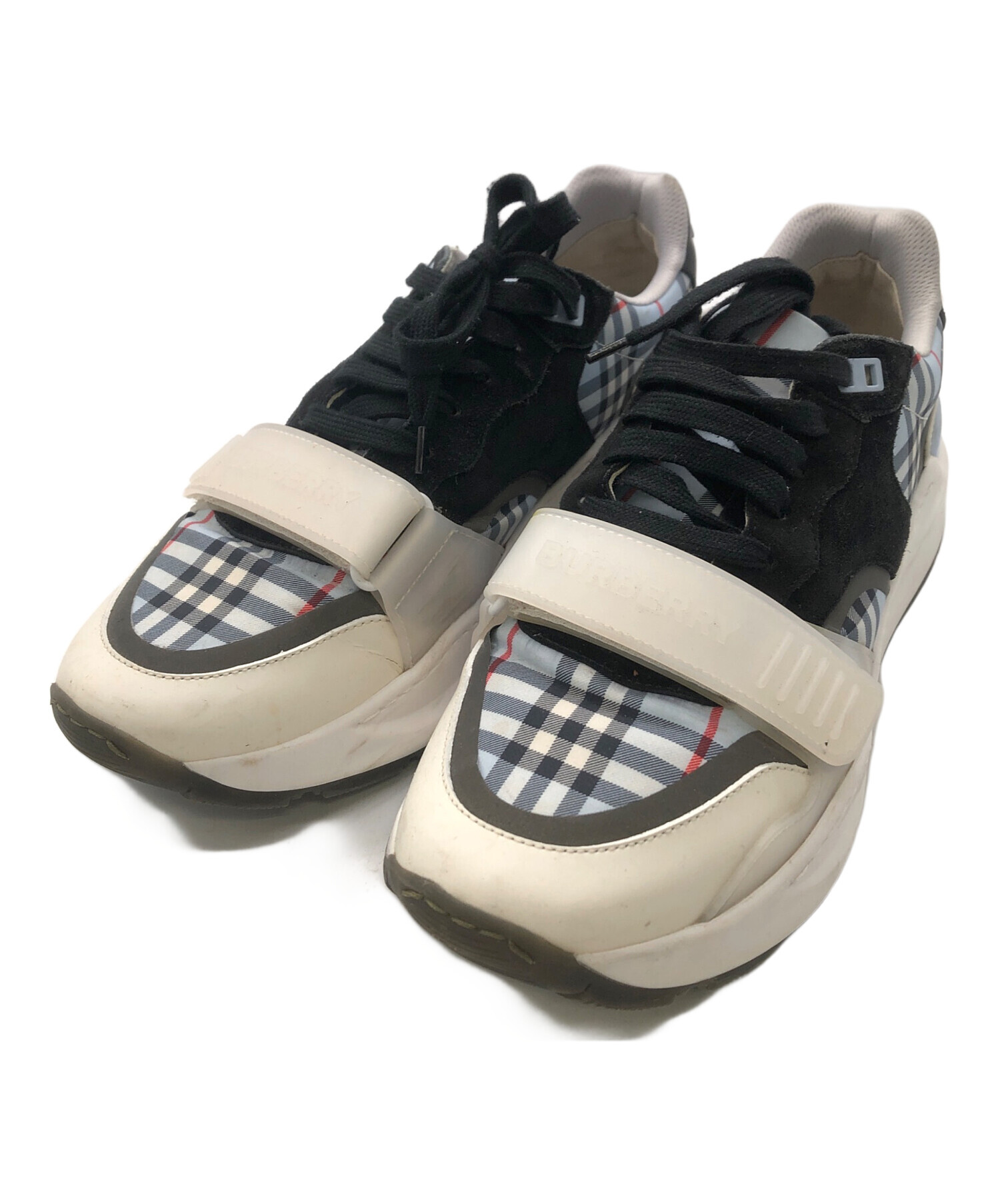 中古・古着通販】BURBERRY LONDON (バーバリーロンドン) BURBERRY(バーバリー) プラットフォーム ソール キャンバス×レザー  スニーカー ブルー サイズ:SIZE 26cm｜ブランド・古着通販 トレファク公式【TREFAC FASHION】スマホサイト