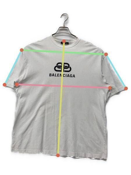 中古・古着通販】BALENCIAGA (バレンシアガ) BBロゴTシャツ ホワイト