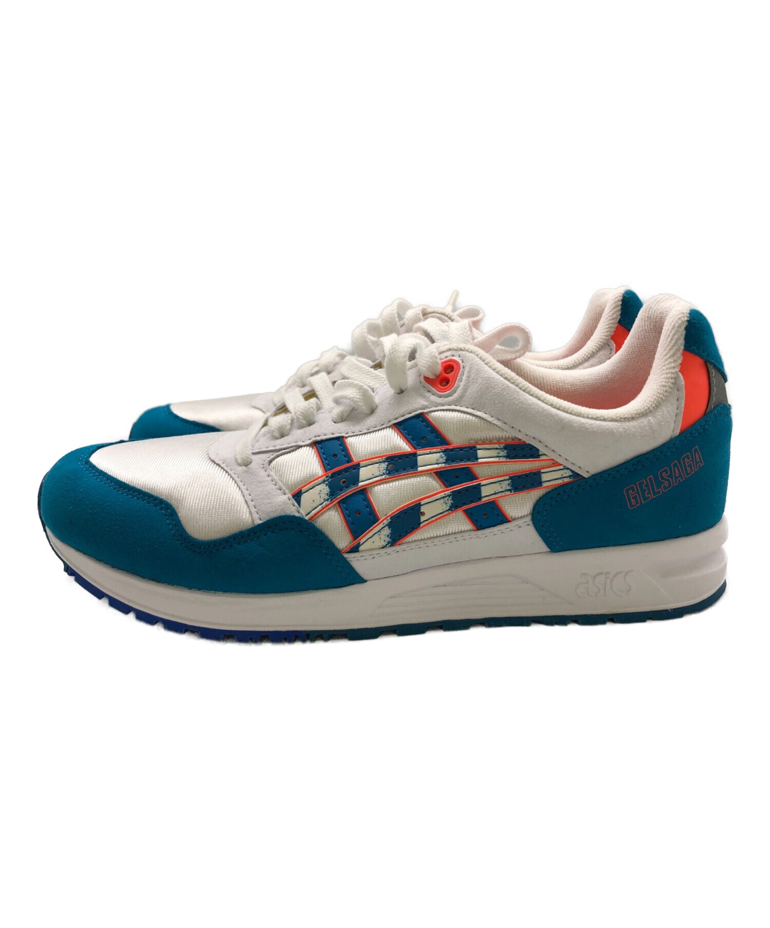 Asics gel saga *zebra* hotsell (white / teal blue)