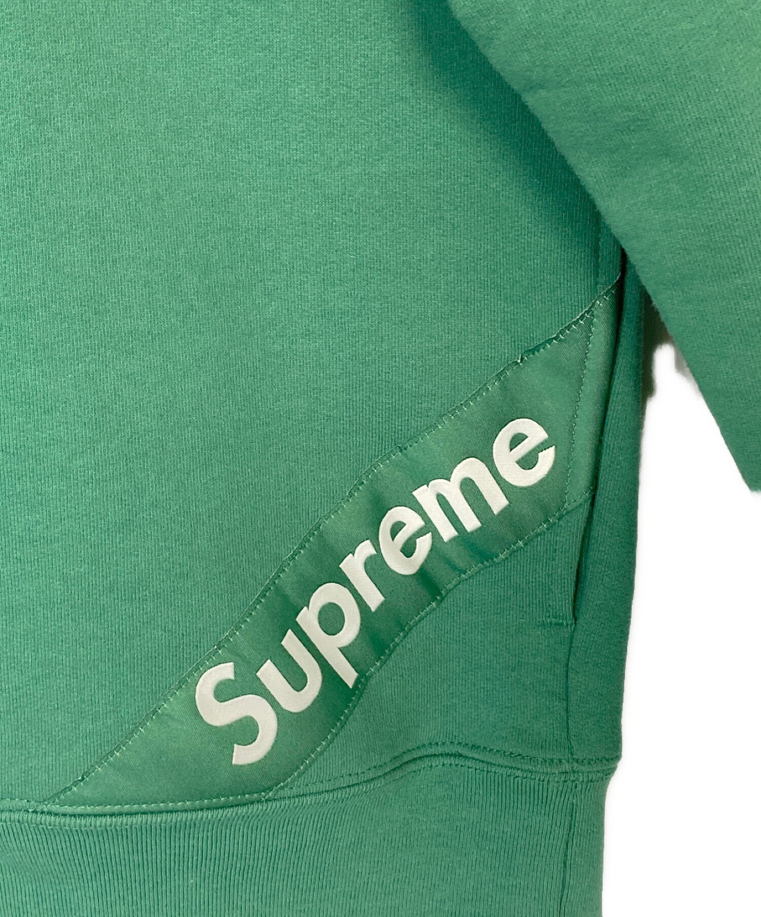 SUPREME (シュプリーム) Corner Label Hooded Sweatshirt グリーン サイズ:L