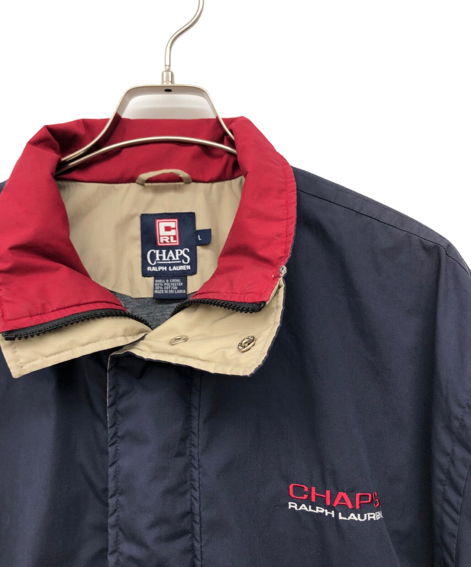 中古・古着通販】CHAPS RALPH LAUREN (チャップス ラルフローレン) ナイロンジャケット ネイビー×ベージュ サイズ:L｜ブランド・古着通販  トレファク公式【TREFAC FASHION】スマホサイト