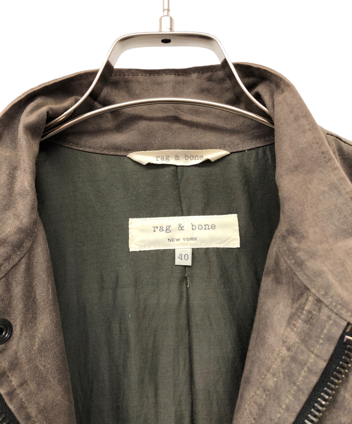 中古・古着通販】rag&bone (ラグアンドボーン) オイルドマッキーノジャケット ブラウン×オリーブ サイズ:40｜ブランド・古着通販  トレファク公式【TREFAC FASHION】スマホサイト