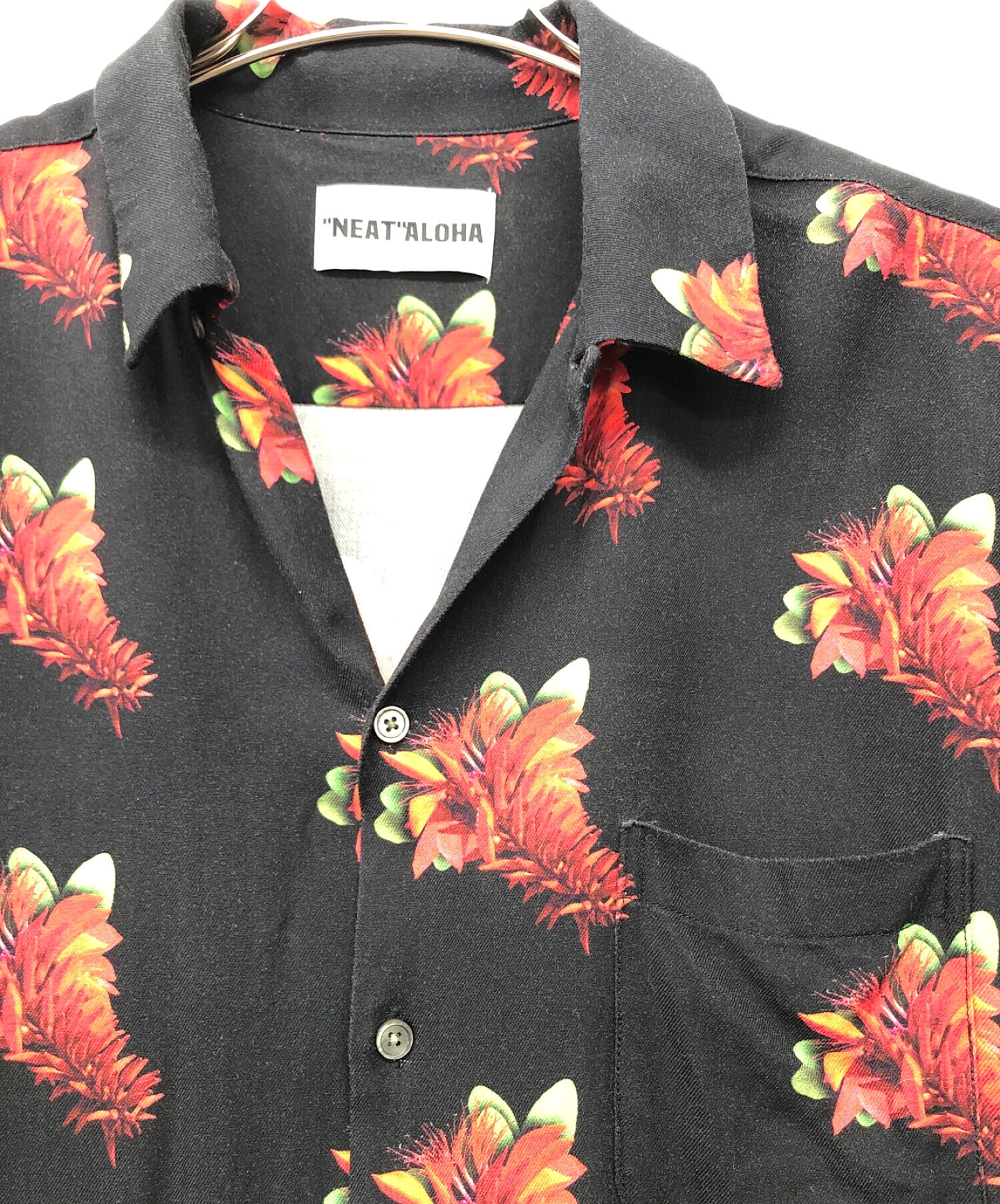 中古・古着通販】NEAT ALOHA (ニートアロハ) 総柄シャツ ブラック サイズ:L｜ブランド・古着通販 トレファク公式【TREFAC  FASHION】スマホサイト