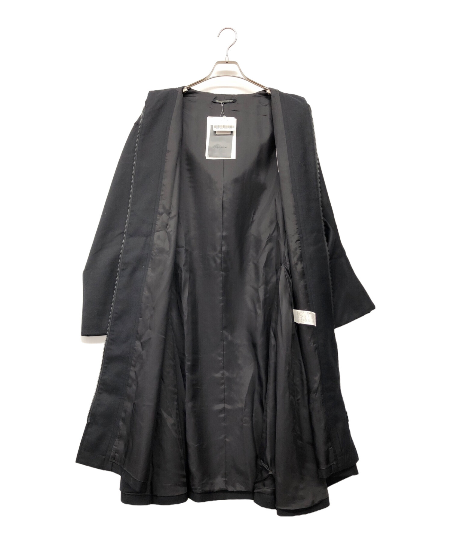 中古・古着通販】YOHJI YAMAMOTO (ヨウジヤマモト) フーデッドコート ブラック サイズ:2 未使用品｜ブランド・古着通販  トレファク公式【TREFAC FASHION】スマホサイト