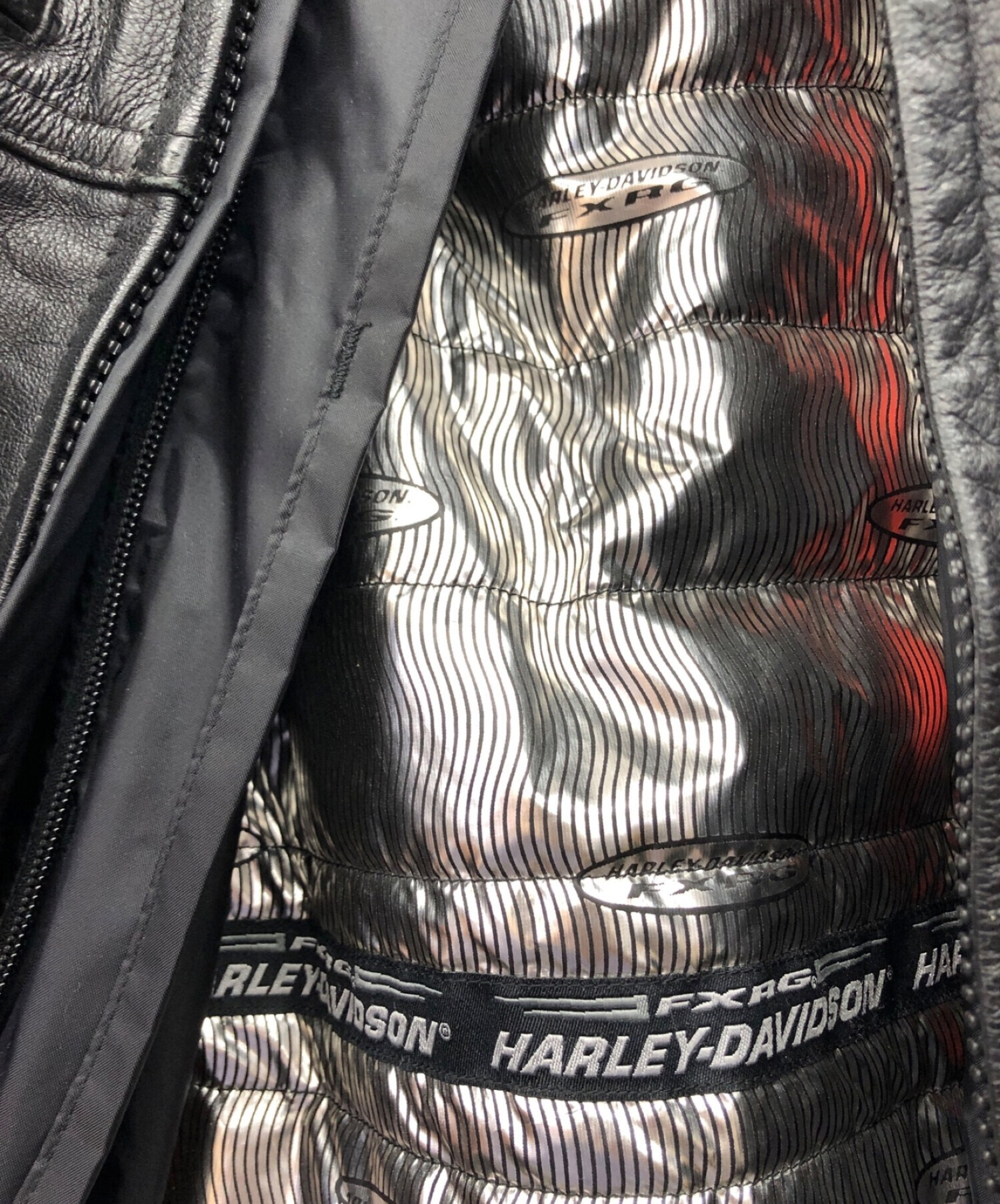 中古・古着通販】HARLEY-DAVIDSON (ハーレーダビッドソン) レザージャケット ブラック サイズ:L｜ブランド・古着通販  トレファク公式【TREFAC FASHION】スマホサイト