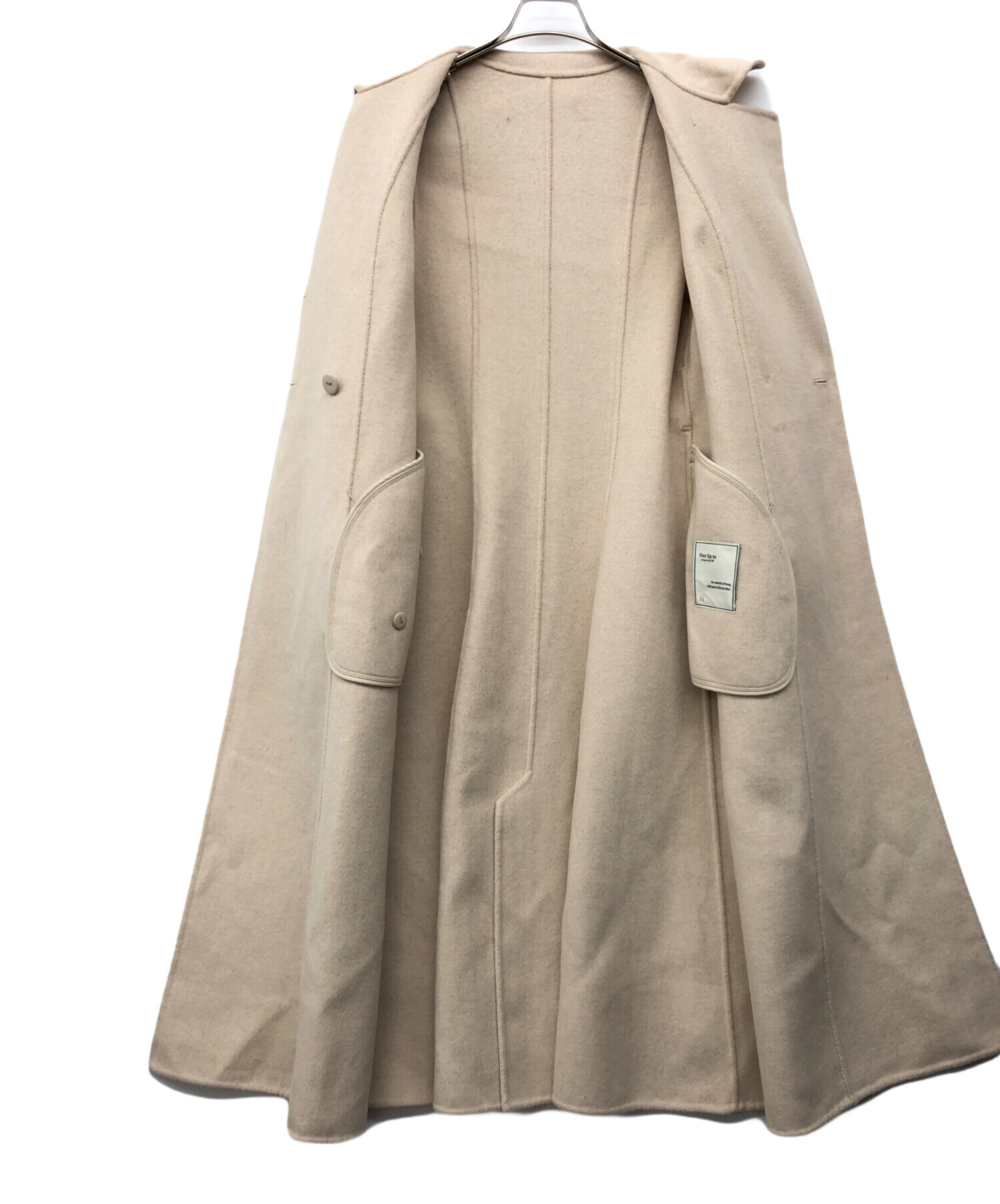 中古・古着通販】HER LIP TO (ハーリップトゥ) Siena River Long Coat エクリュ サイズ:S｜ブランド・古着通販  トレファク公式【TREFAC FASHION】スマホサイト