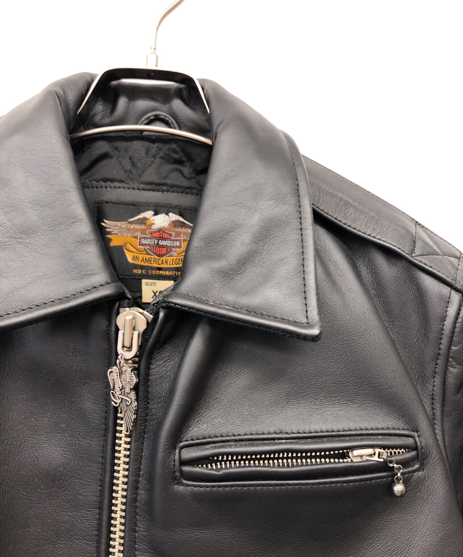 中古・古着通販】HARLEY-DAVIDSON (ハーレーダビッドソン) シングルライダースジャケット ブラック サイズ:XS｜ブランド・古着通販  トレファク公式【TREFAC FASHION】スマホサイト