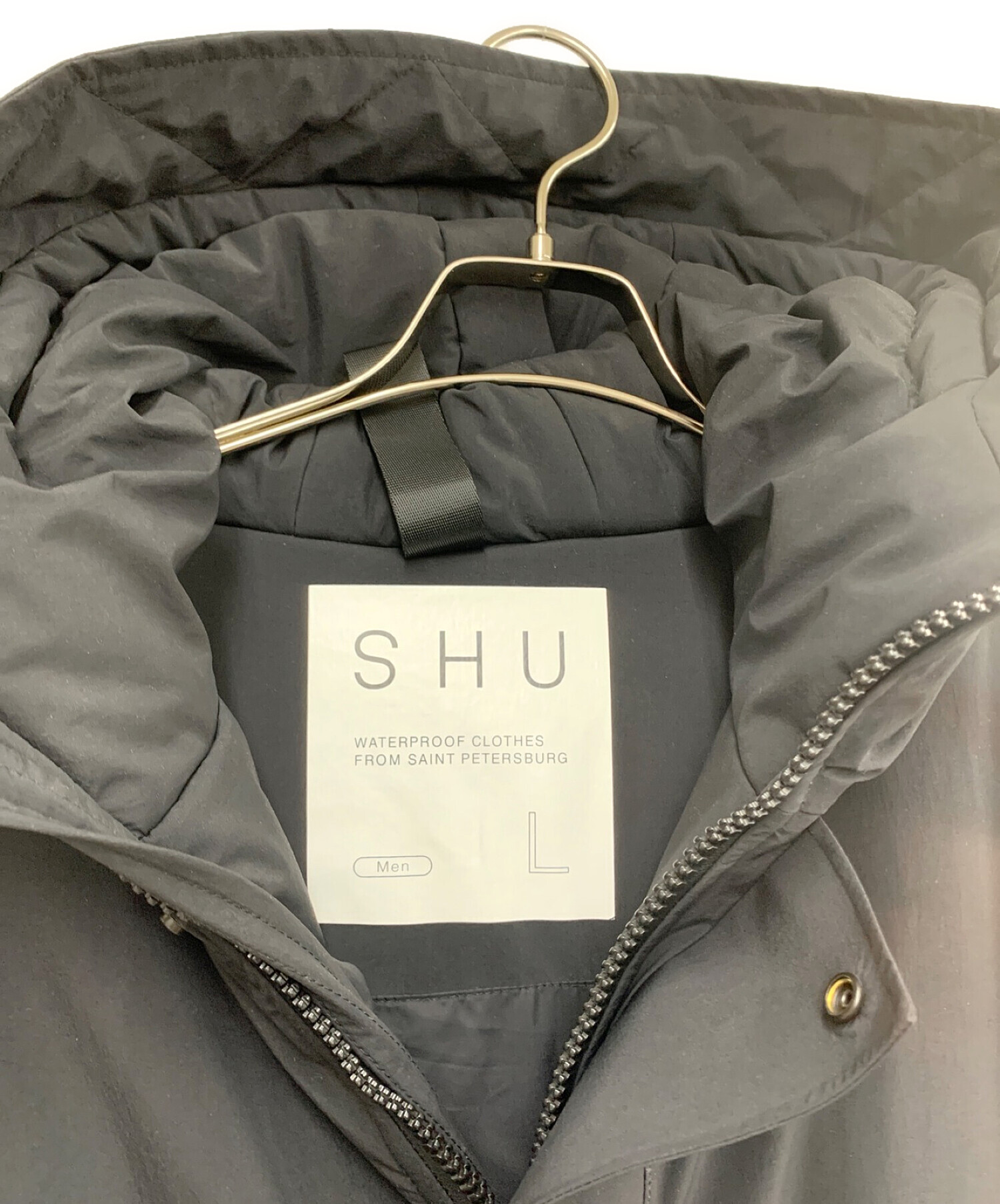 中古・古着通販】SHU (シュー) フーデッドコート ブラック サイズ:L