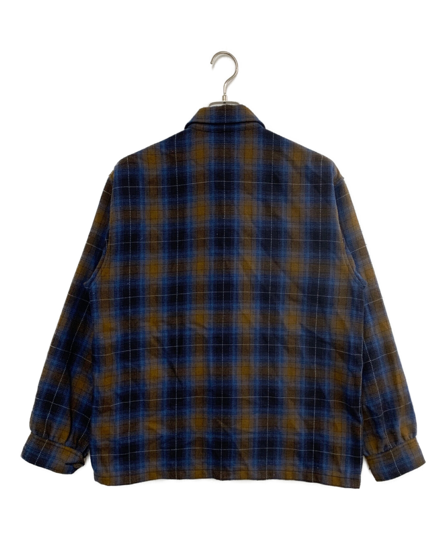 PENDLETON (ペンドルトン) シャツジャケット ネイビー×ブラウン サイズ:L