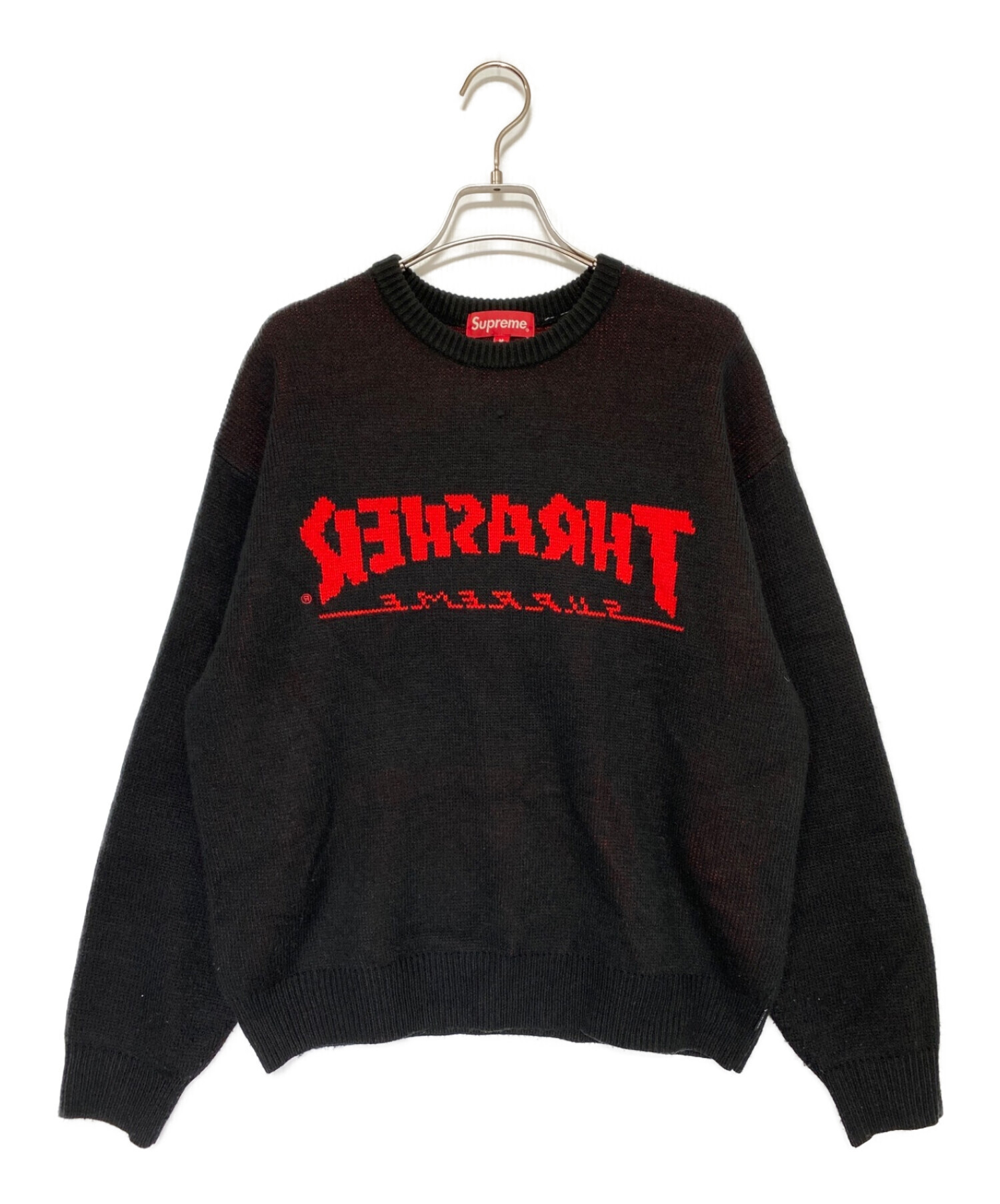 SUPREME (シュプリーム) THRASHER (スラッシャー) Sweater ブラック×レッド サイズ:M