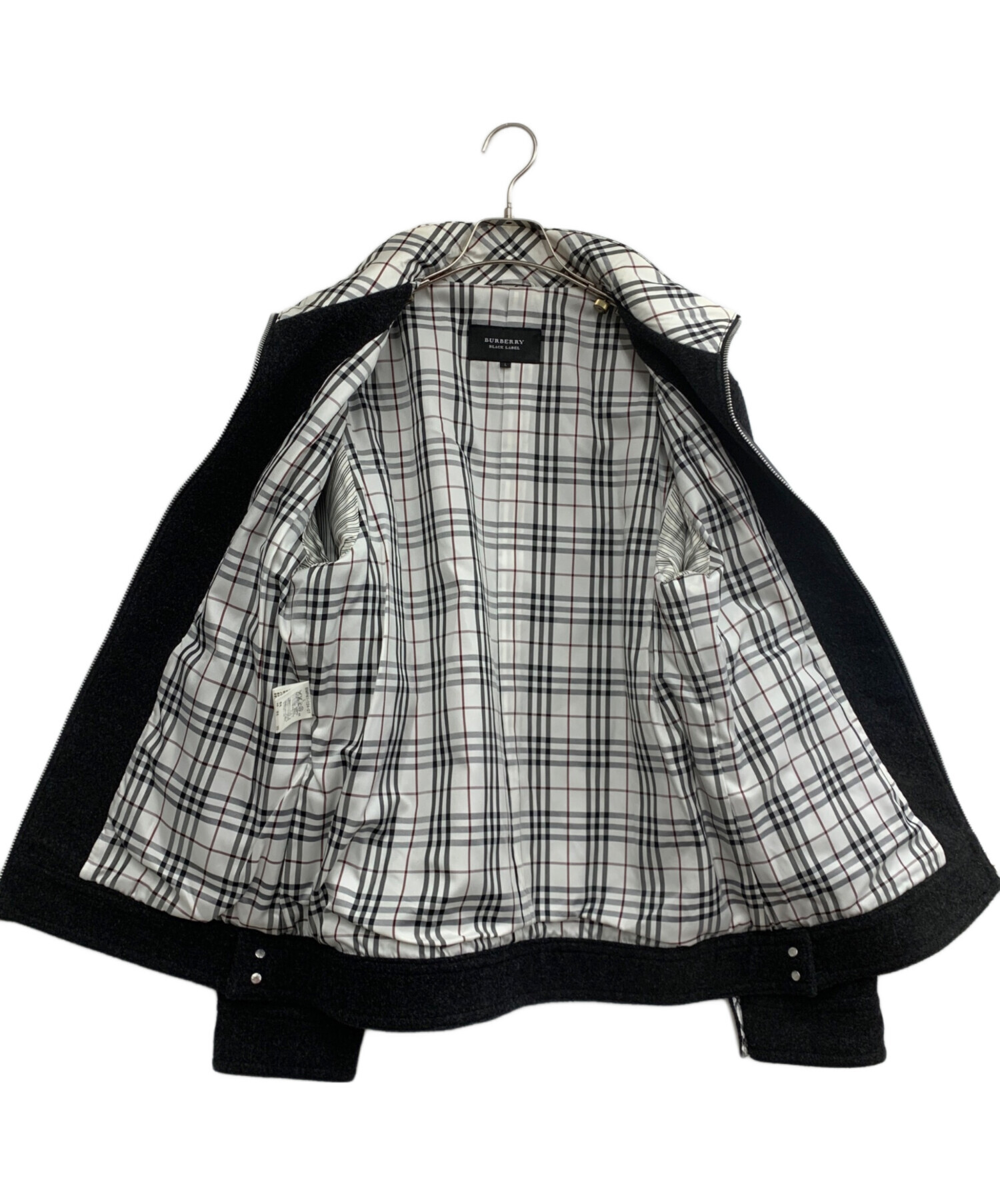 中古・古着通販】BURBERRY BLACK LABEL (バーバリーブラックレーベル) ウールジャケット ブラック サイズ:L｜ブランド・古着通販  トレファク公式【TREFAC FASHION】スマホサイト