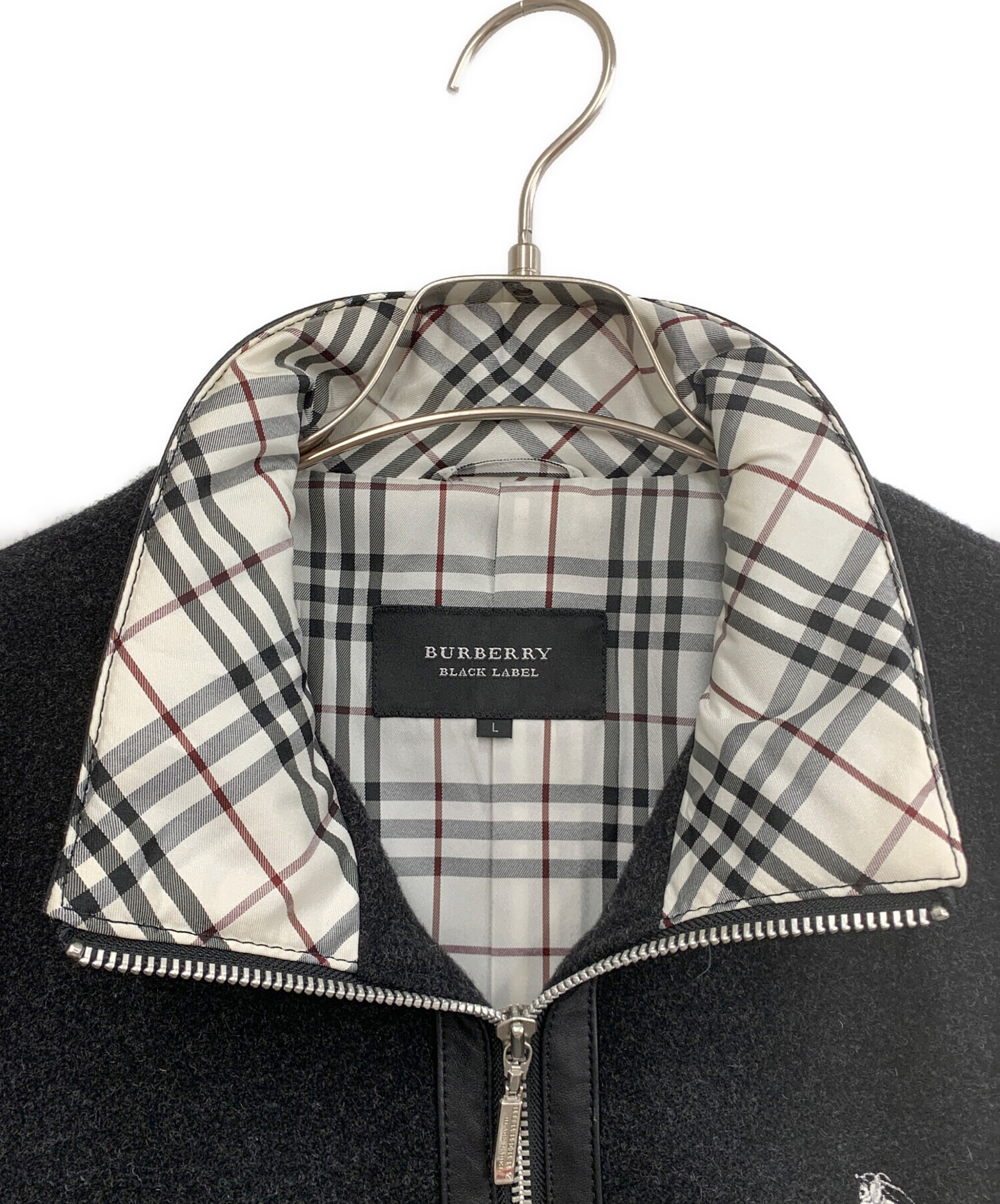 BURBERRY BLACK LABEL (バーバリーブラックレーベル) ウールジャケット ブラック サイズ:L