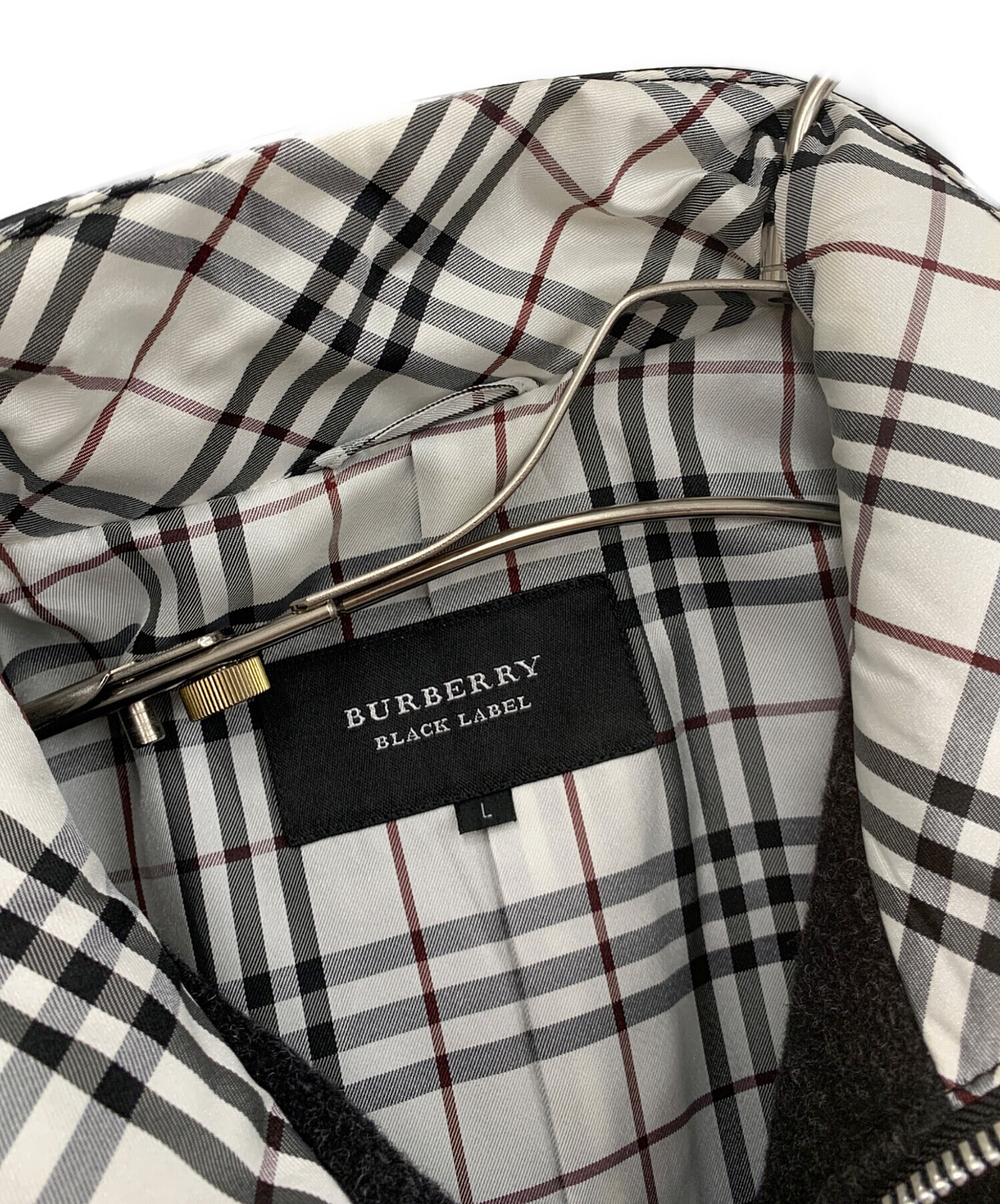 中古・古着通販】BURBERRY BLACK LABEL (バーバリーブラックレーベル) ウールジャケット ブラック サイズ:L｜ブランド・古着通販  トレファク公式【TREFAC FASHION】スマホサイト