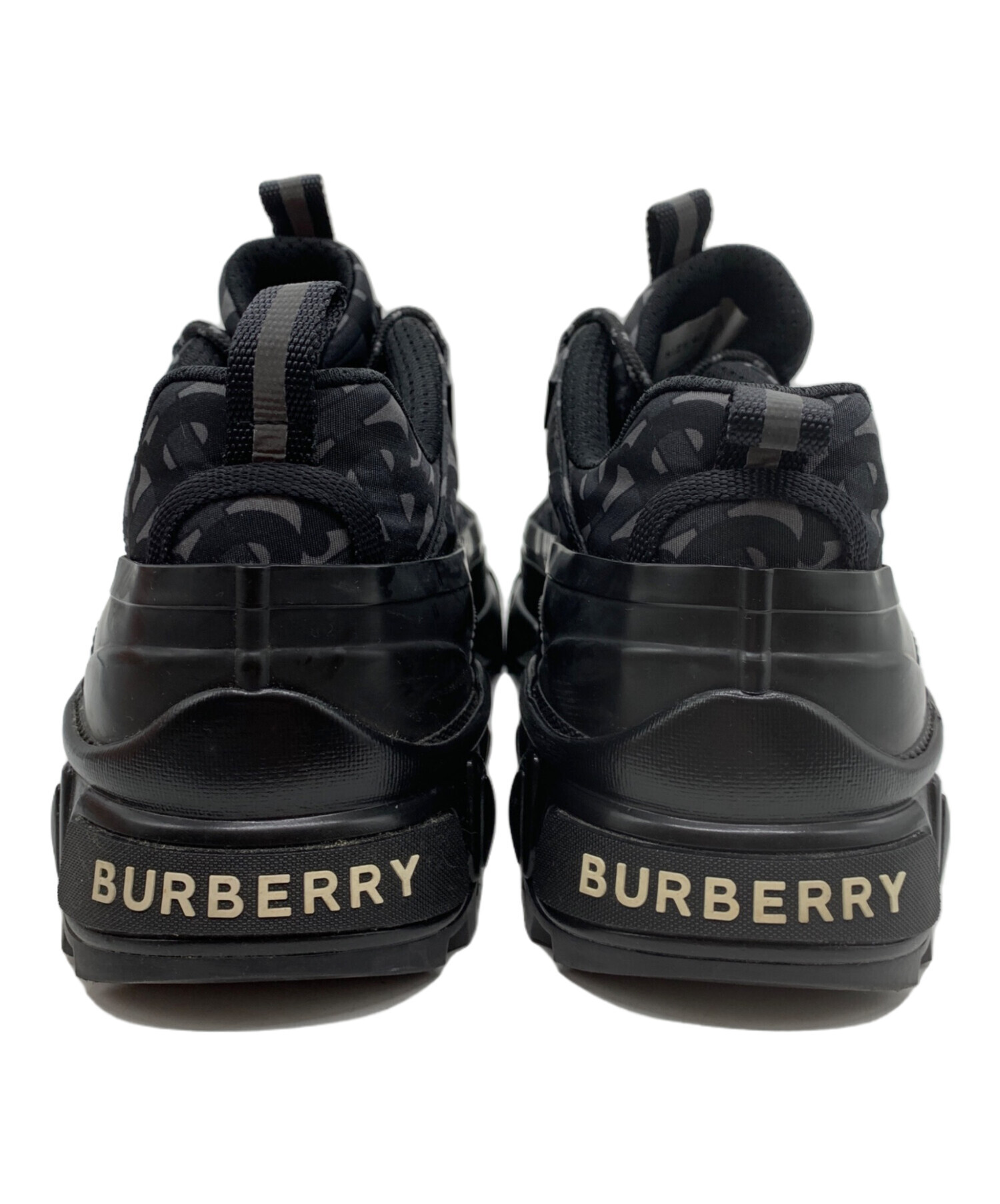 中古・古着通販】BURBERRY (バーバリー) モノグラムプリントアーサースニーカー ブラック サイズ:42｜ブランド・古着通販  トレファク公式【TREFAC FASHION】スマホサイト