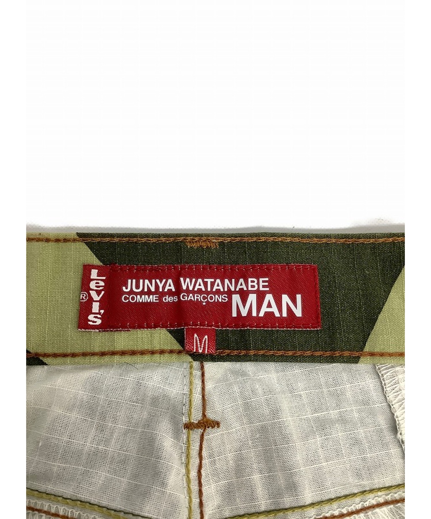 JUNYA WATANABE MAN COMME des GARCONS×LEVI'S (ジュンヤ ワタナベ ​マン コム デ  ギャルソン×リーバイス) ダブルネーム5ポケットミリタリーパンツ カーキ×ブラウン サイズ:M