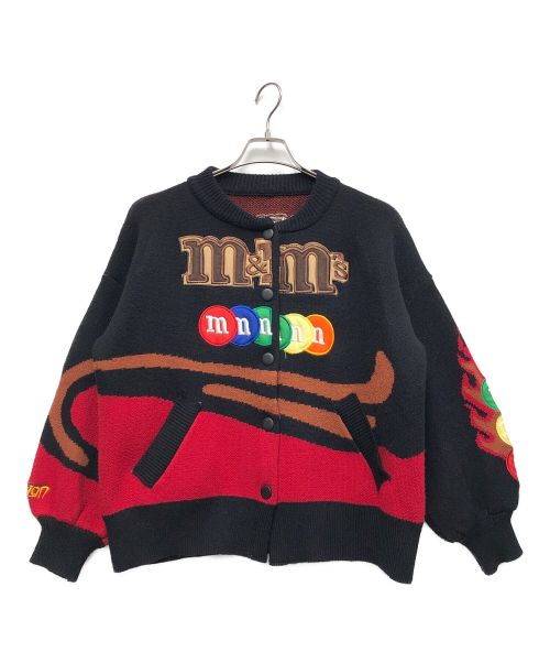 中古・古着通販】m&m's (エムアンドエムズ) ニットブルゾン ブラック