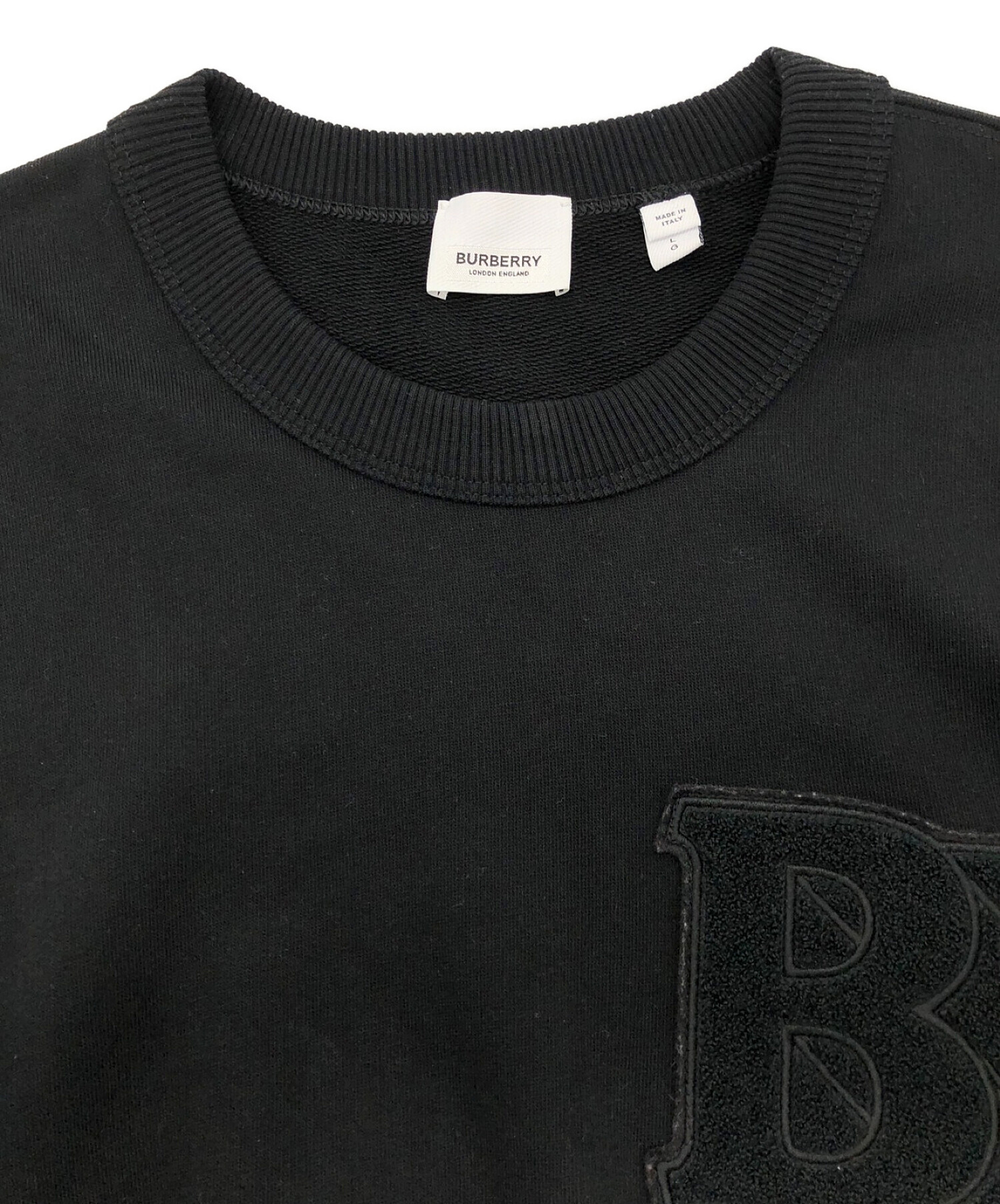 中古・古着通販】BURBERRY (バーバリー) スウェット ブラック サイズ:L