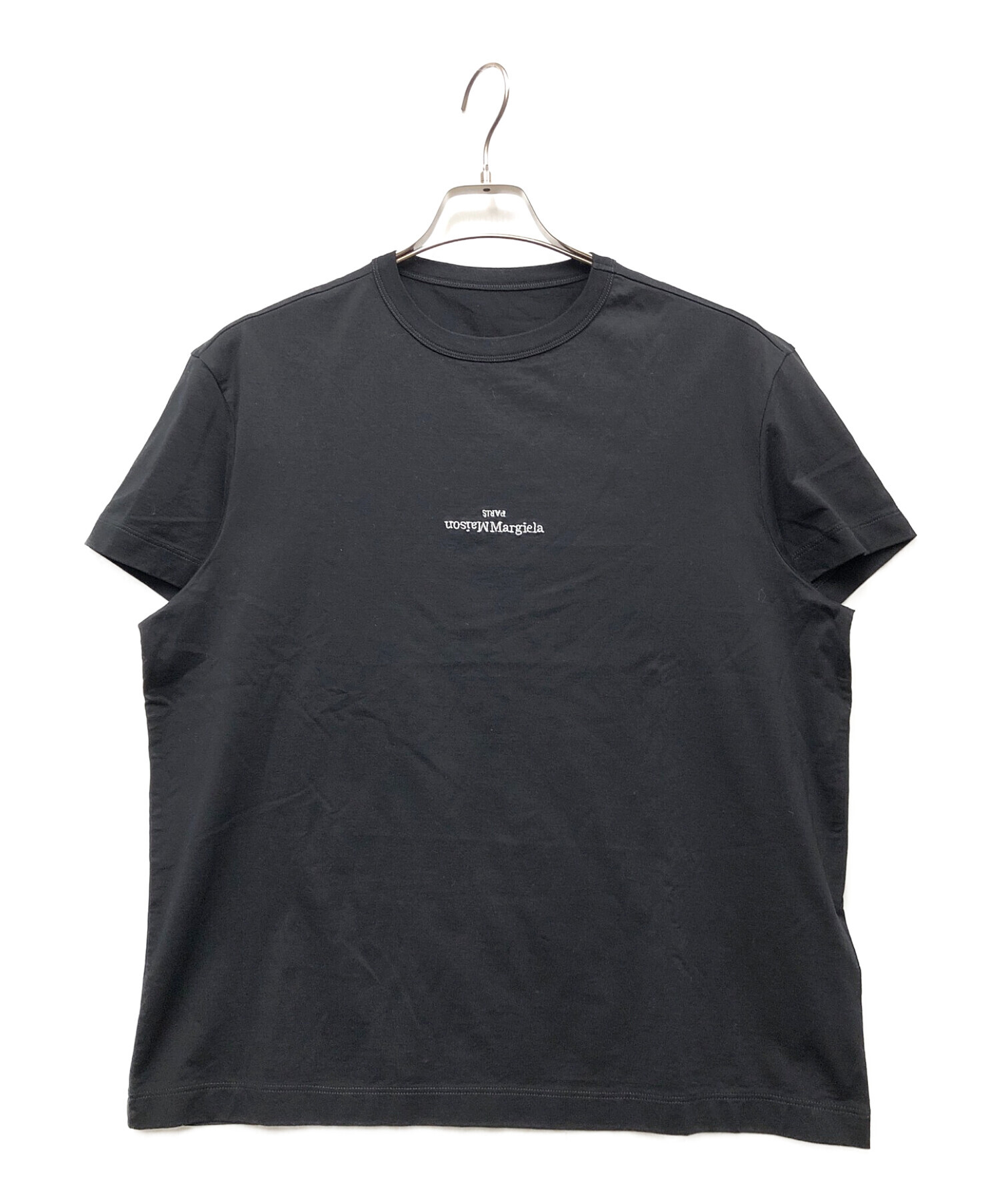 Maison Margiela (メゾンマルジェラ) クルーネックミニロゴTシャツ ブラック サイズ:46