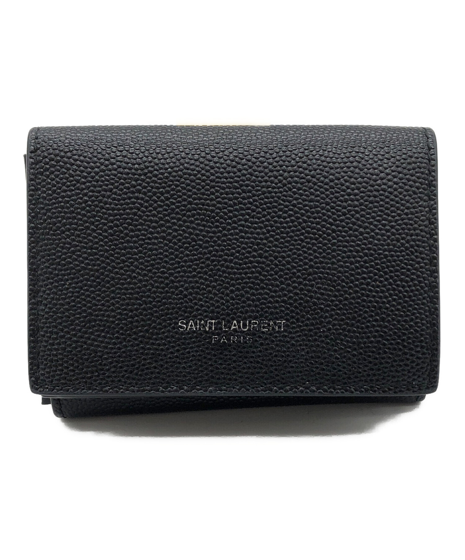 中古・古着通販】Saint Laurent Paris (サンローランパリ) 3つ折り財布 ブラック｜ブランド・古着通販 トレファク公式【TREFAC  FASHION】スマホサイト