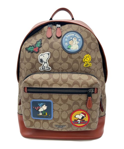 中古・古着通販】COACH (コーチ) PEANUTS (ピーナッツ) リュック ブラウン｜ブランド・古着通販 トレファク公式【TREFAC  FASHION】スマホサイト