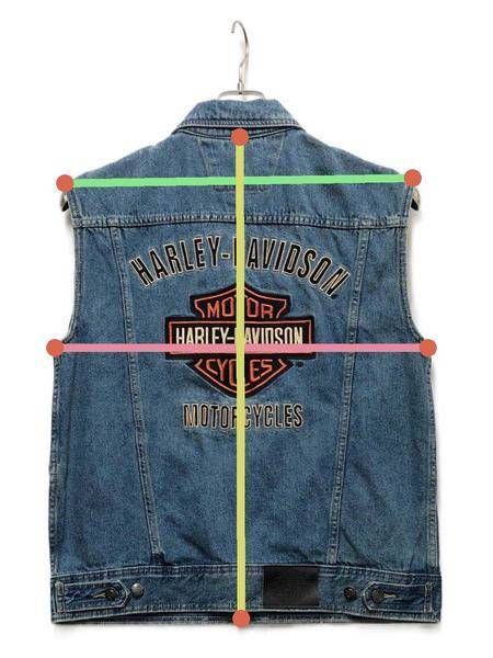 【中古・古着通販】HARLEY-DAVIDSON (ハーレーダビッドソン) BAR & SHIELD LOGO DENIM VEST インディゴ  サイズ:M 未使用品｜ブランド・古着通販 トレファク公式【TREFAC FASHION】スマホサイト