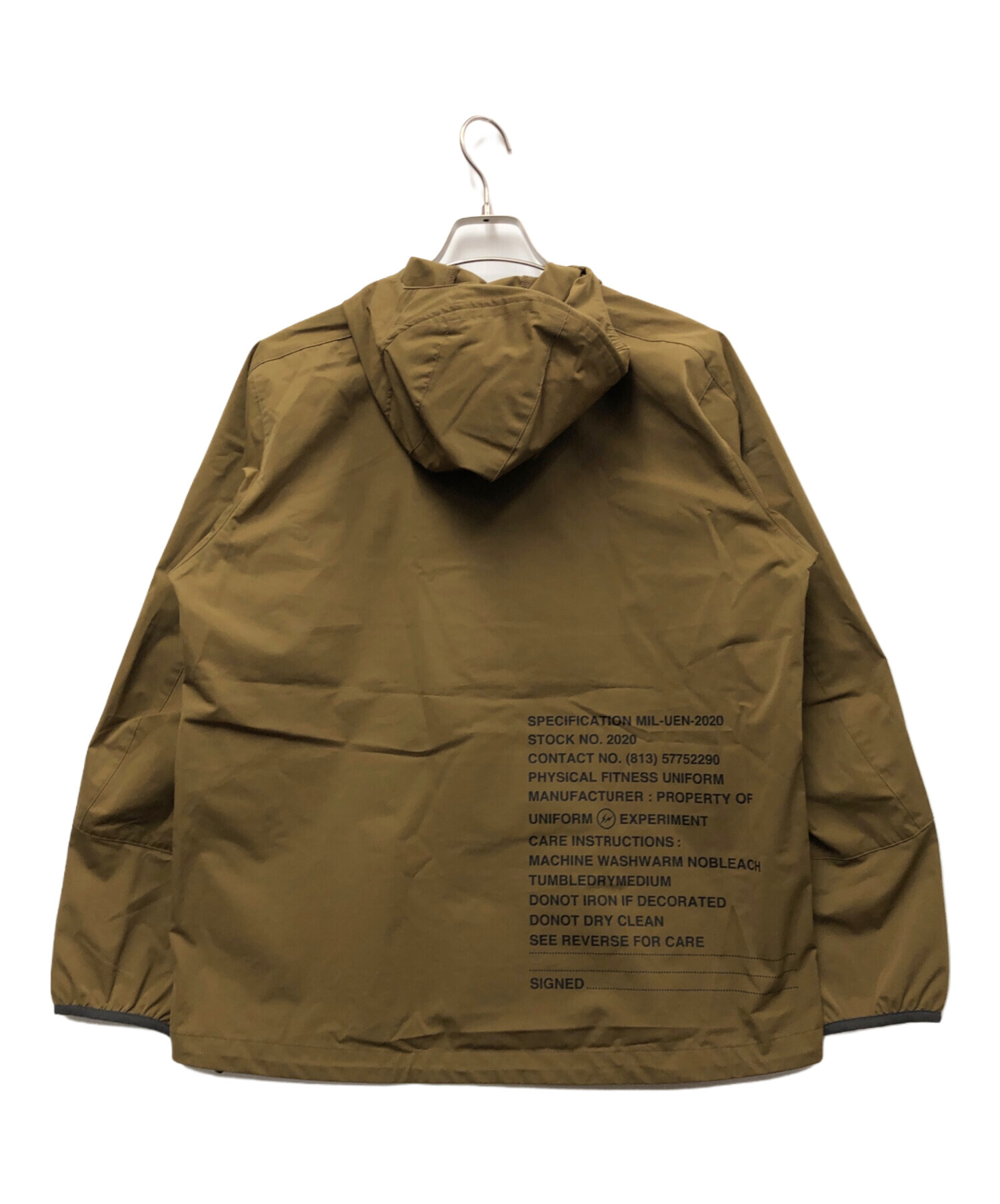 中古・古着通販】uniform experiment (ユニフォームエクスペリメント) MIL ZIP HOODED BLOUSON ブラウン  サイズ:S｜ブランド・古着通販 トレファク公式【TREFAC FASHION】スマホサイト