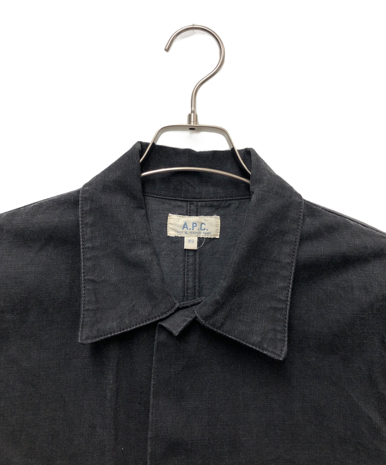 中古・古着通販】CarHartt (カーハート) A.P.C. (アーペーセー) デニムカバーオール ブラック サイズ:XS｜ブランド・古着通販  トレファク公式【TREFAC FASHION】スマホサイト