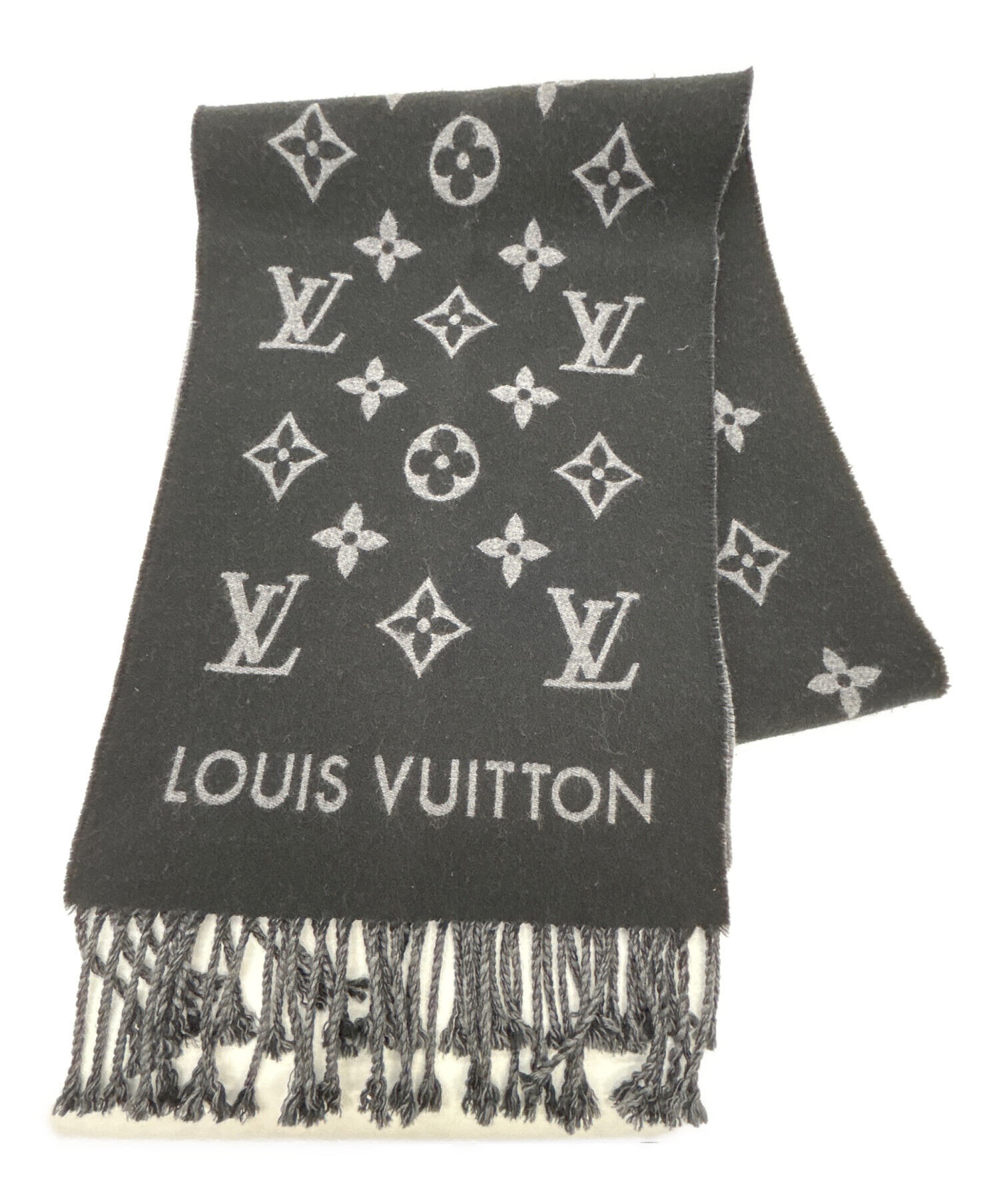 中古・古着通販】LOUIS VUITTON (ルイ ヴィトン) マフラー ブラック×グレー｜ブランド・古着通販 トレファク公式【TREFAC  FASHION】スマホサイト