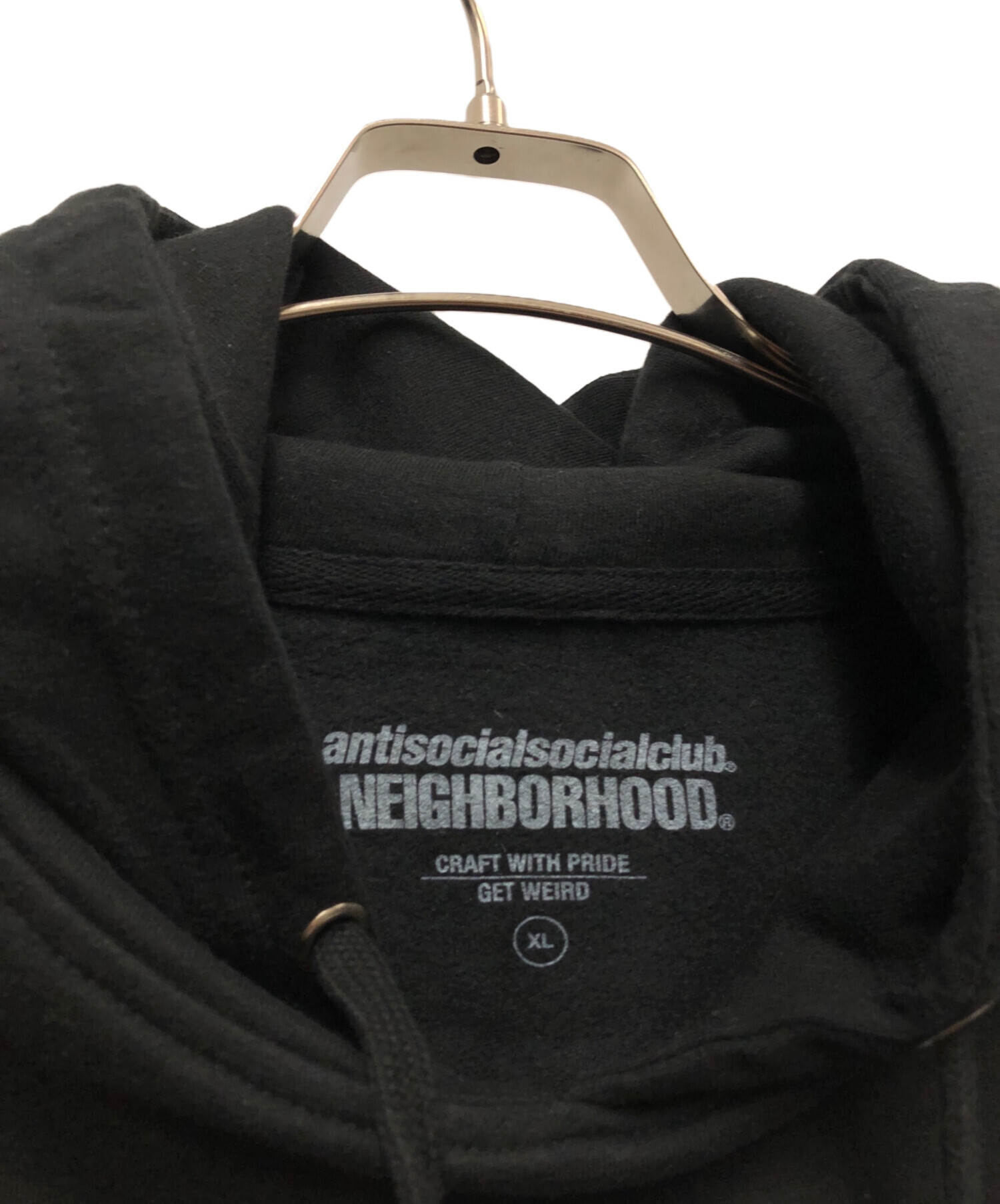 中古・古着通販】NEIGHBORHOOD (ネイバーフッド) ANTI SOCIAL SOCIAL CLUB (アンチソーシャルソーシャルクラブ)  プルオーバーパーカー ブラック サイズ:XL｜ブランド・古着通販 トレファク公式【TREFAC FASHION】スマホサイト