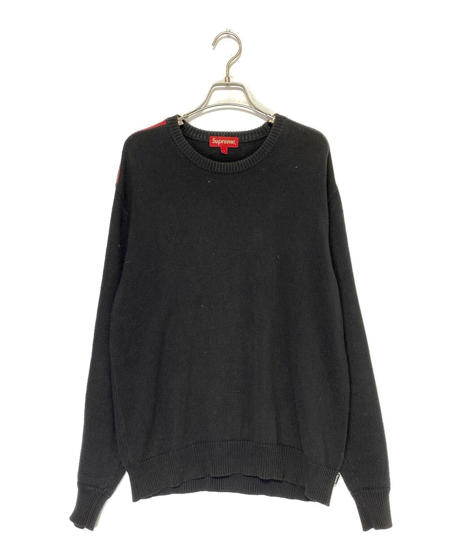 SUPREME (シュプリーム) Sleeve Stripe Sweater ブラック サイズ:Ｌ