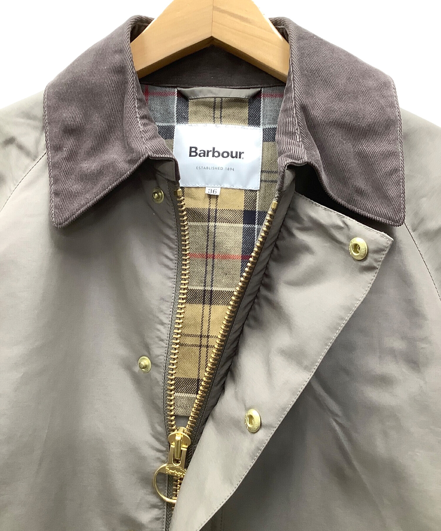 Barbour (バブアー) ステンカラーコート グレー サイズ:36