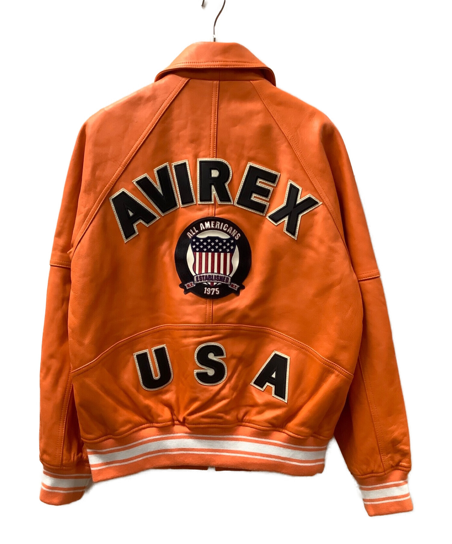 AVIREX (アヴィレックス) バーシティジャケット オレンジ サイズ:M