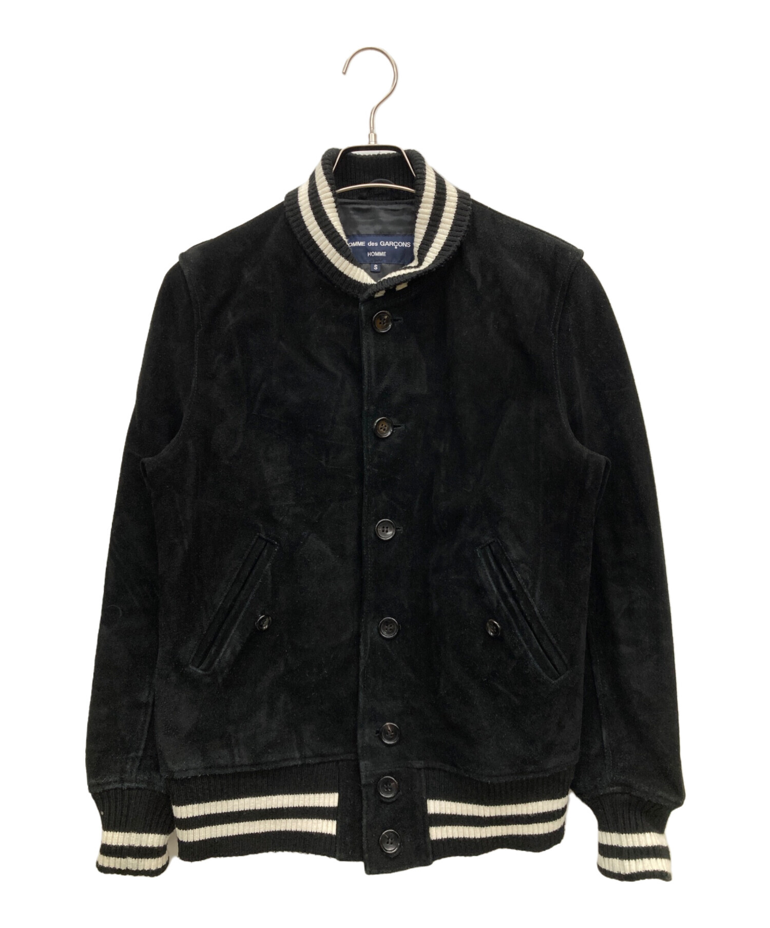 中古・古着通販】COMME des GARCONS (コムデギャルソン) スウェードレザースタジャン ブラック サイズ:SIZE  S｜ブランド・古着通販 トレファク公式【TREFAC FASHION】スマホサイト