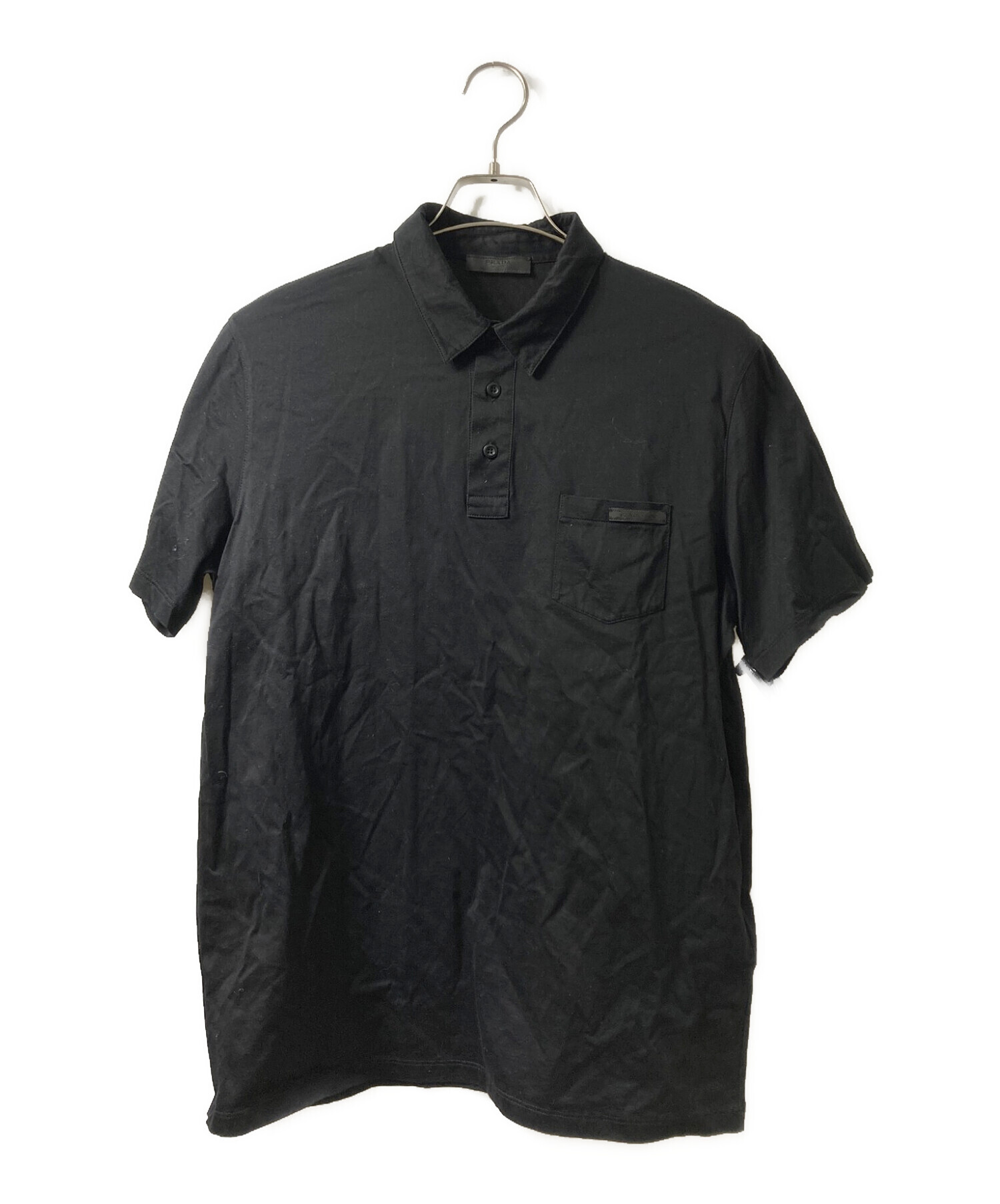 PRADA (プラダ) コットンシャツ ブラック サイズ:ＸＬ