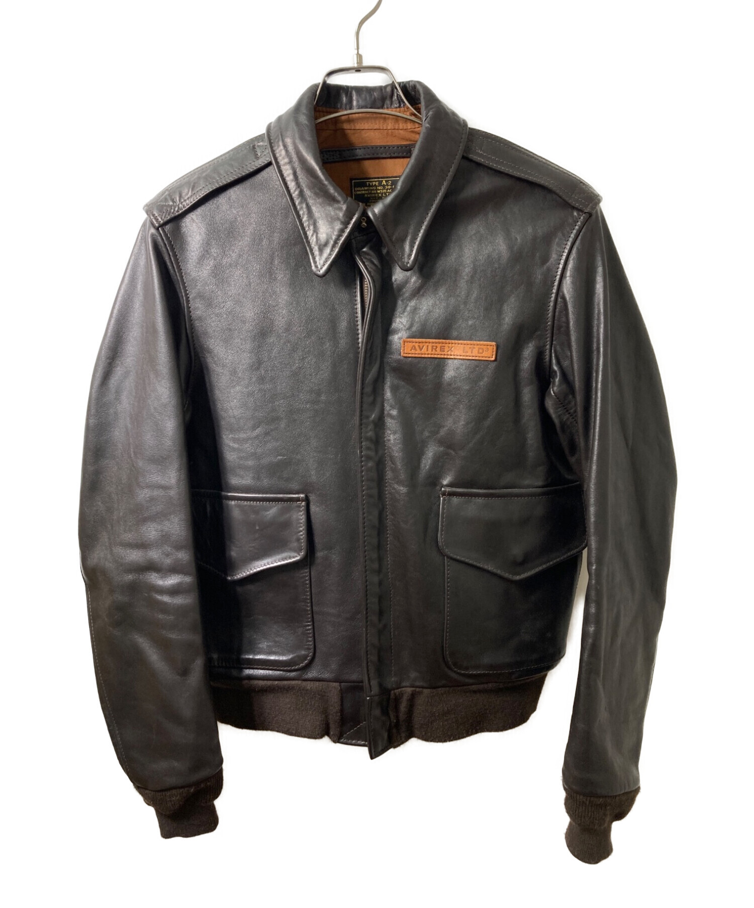 Avirex type a2 2024 leather flight jacket