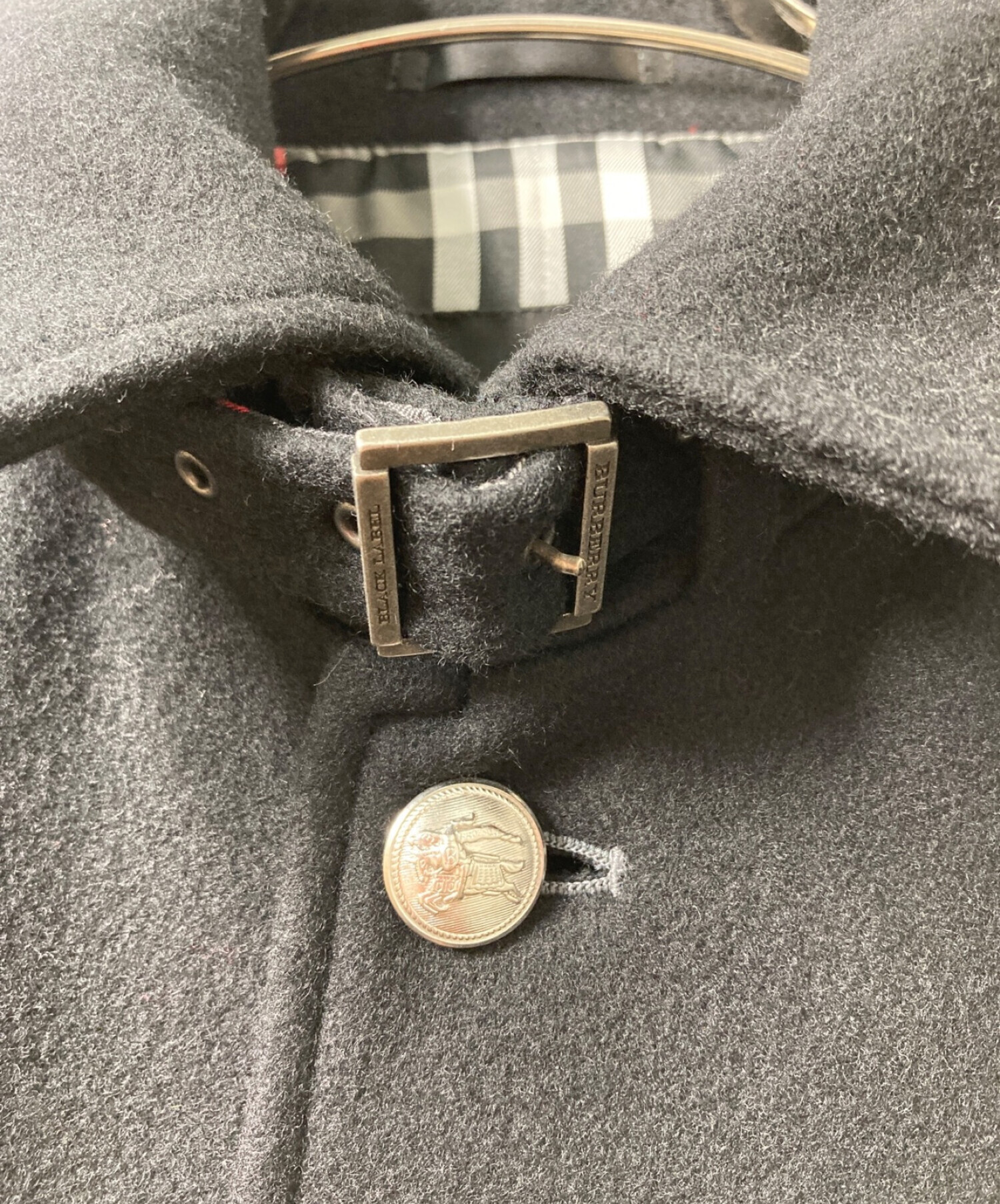 中古・古着通販】BURBERRY BLACK LABEL (バーバリーブラックレーベル) マリンコート ブラック サイズ:M｜ブランド・古着通販  トレファク公式【TREFAC FASHION】スマホサイト