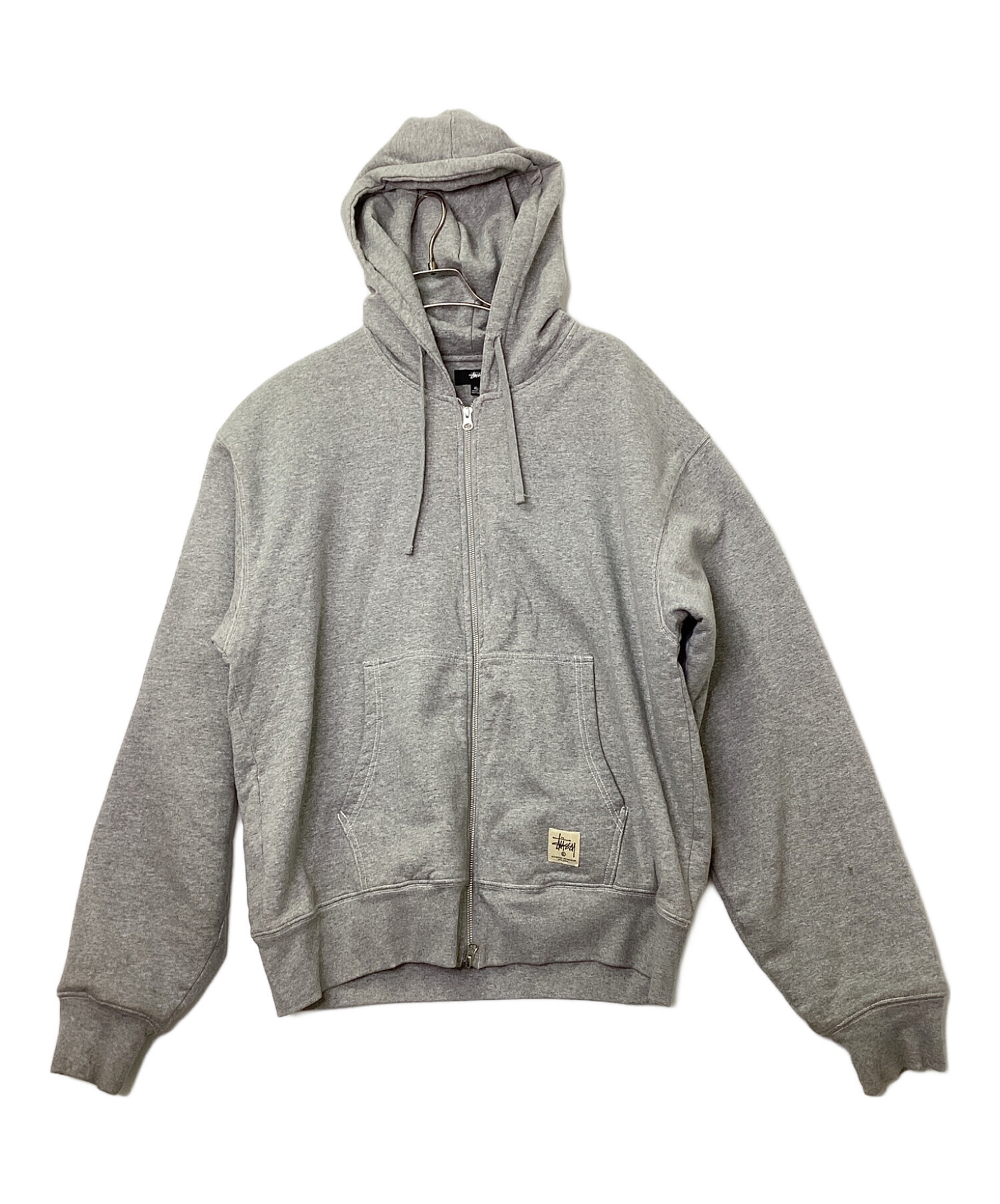 stussy (ステューシー) ジップパーカー ライトグレー サイズ:ＸＬ