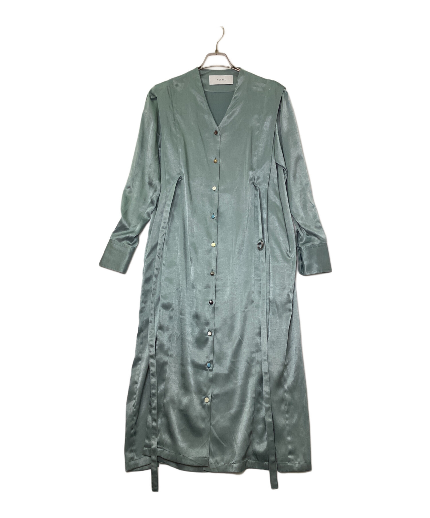 中古・古着通販】MURRAL (ミューラル) GLOSSY SATIN DRESS ブルー サイズ:FREE｜ブランド・古着通販  トレファク公式【TREFAC FASHION】スマホサイト