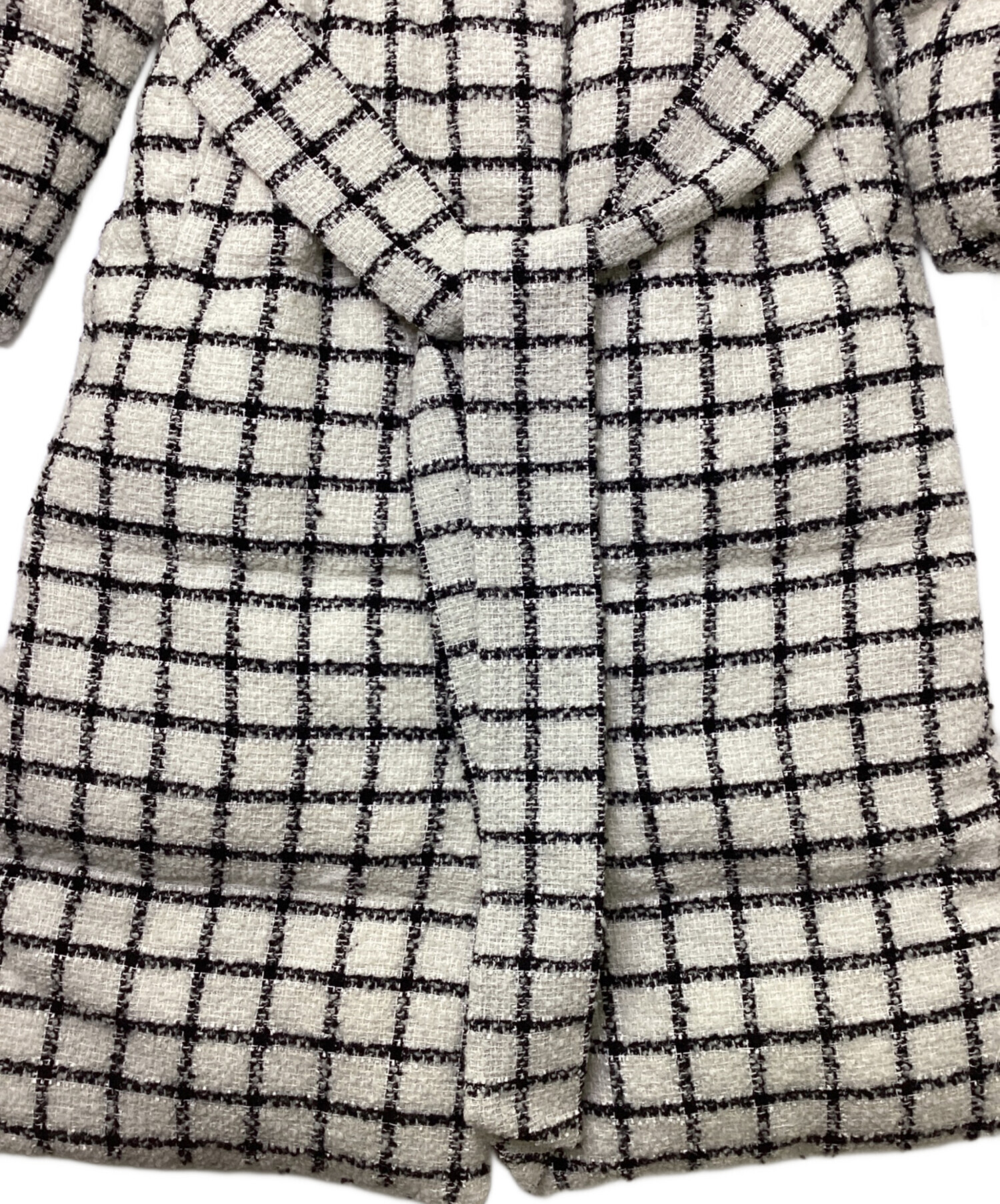 中古・古着通販】Her lip to (ハーリップトゥ) Loop Yarn Tweed Belted Down Coat white  ホワイト×ブラック サイズ:M 未使用品｜ブランド・古着通販 トレファク公式【TREFAC FASHION】スマホサイト